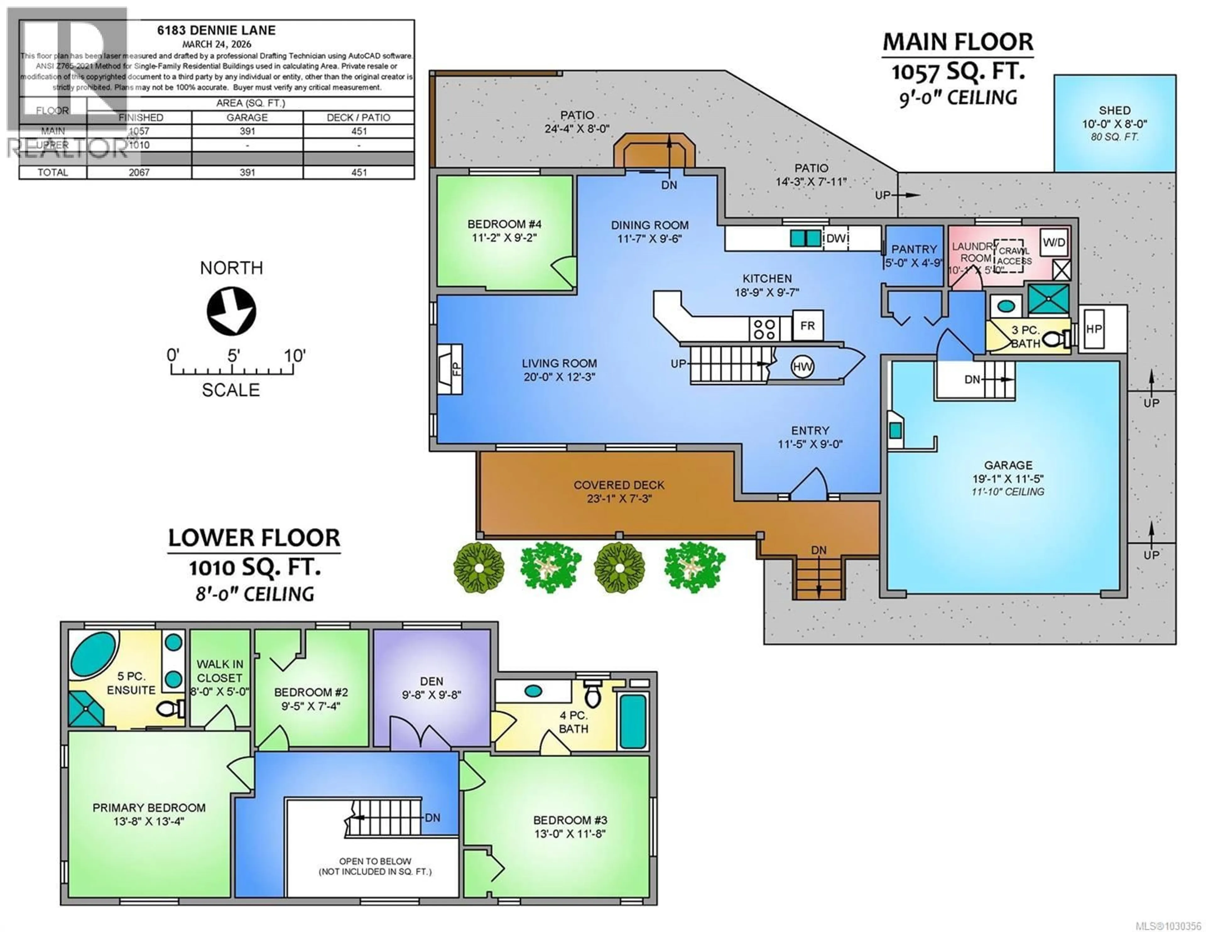 Floor plan for 6183 DENNIE LANE, Nanaimo British Columbia V9T0A5