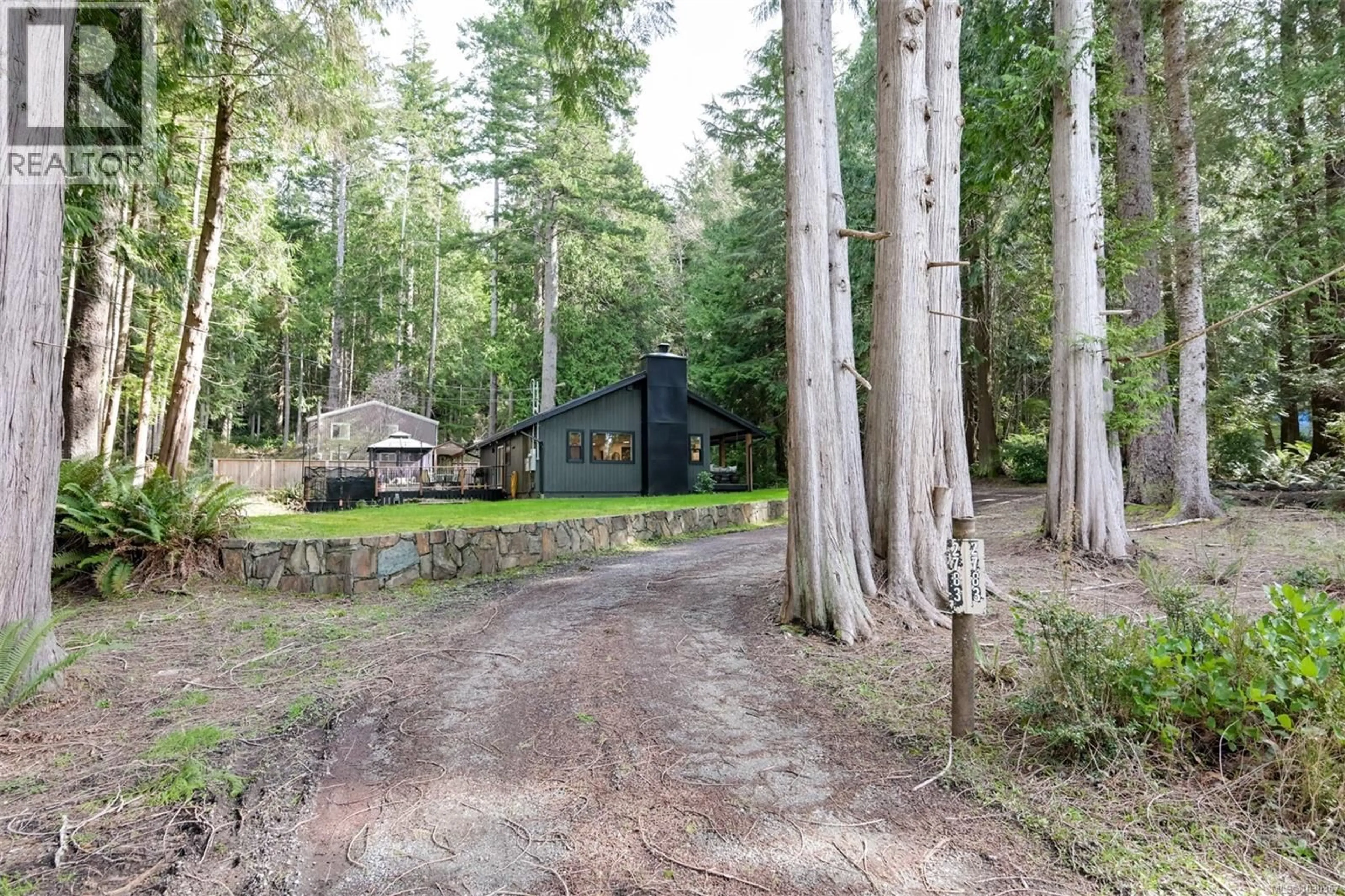 A pic from outside/outdoor area/front of a property/back of a property/a pic from drone, forest/trees view for 2783 WOODHAVEN ROAD, Sooke British Columbia V9Z1G6