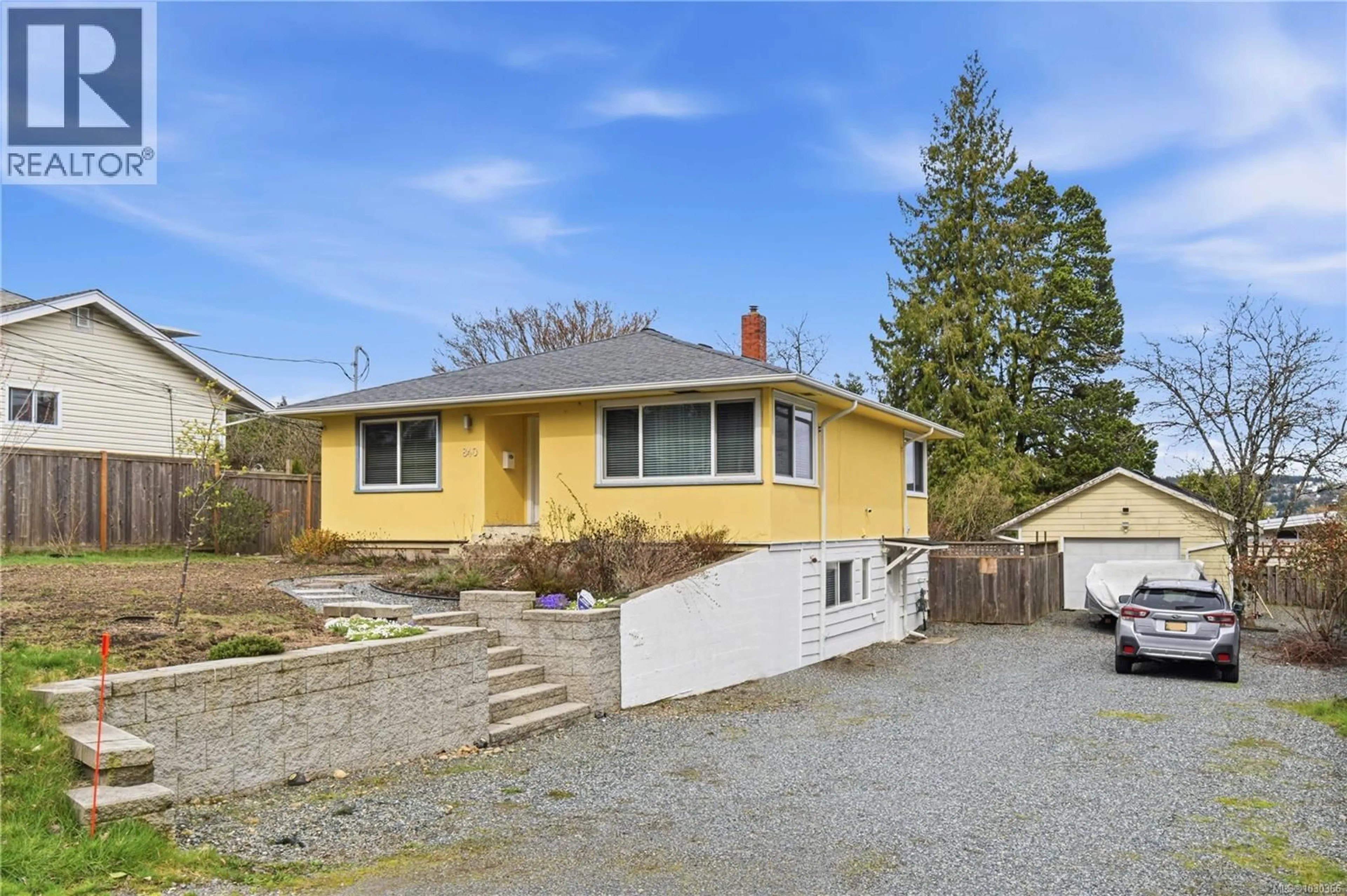 A pic from outside/outdoor area/front of a property/back of a property/a pic from drone, street for 840 BRECHIN ROAD, Nanaimo British Columbia V9S2X4