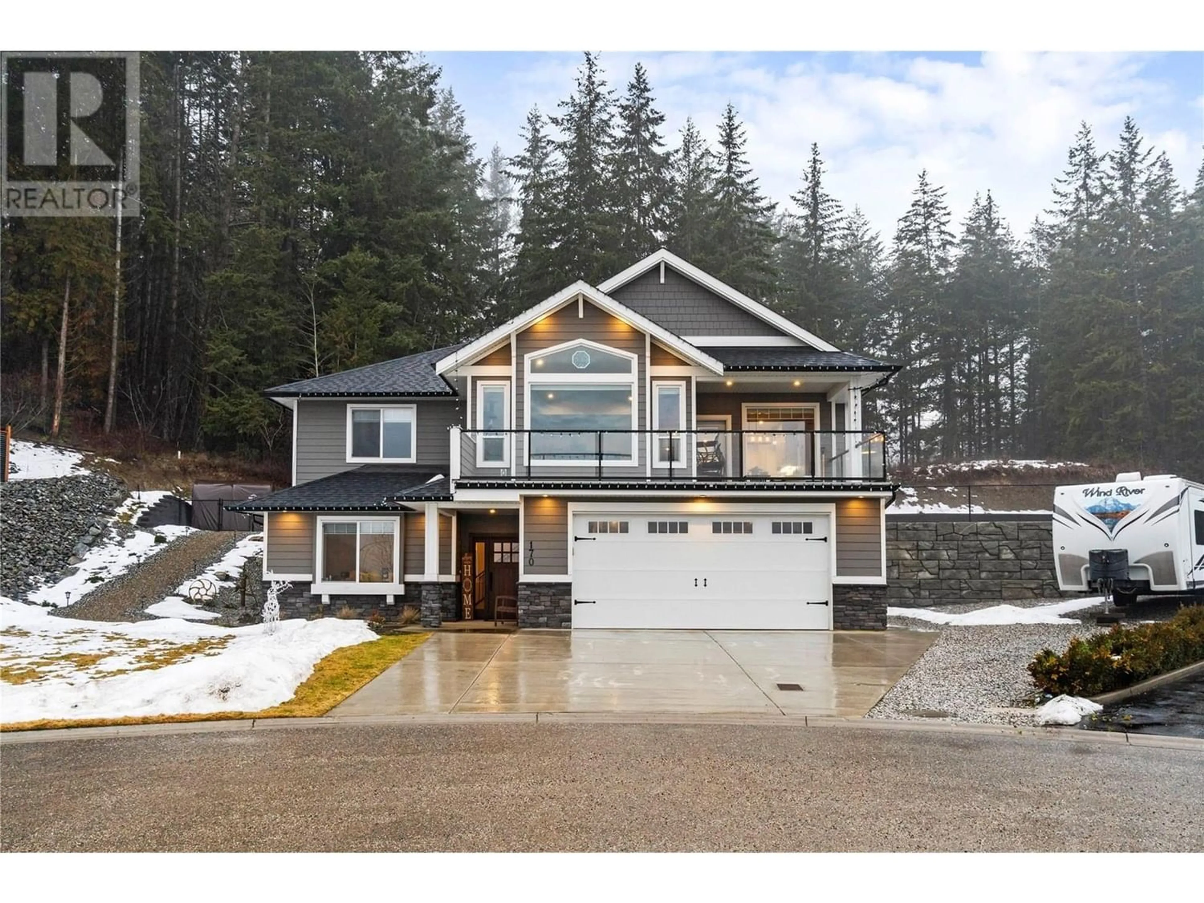 Home with stone exterior material for 170 Vetter Place, Enderby British Columbia V0E1V1