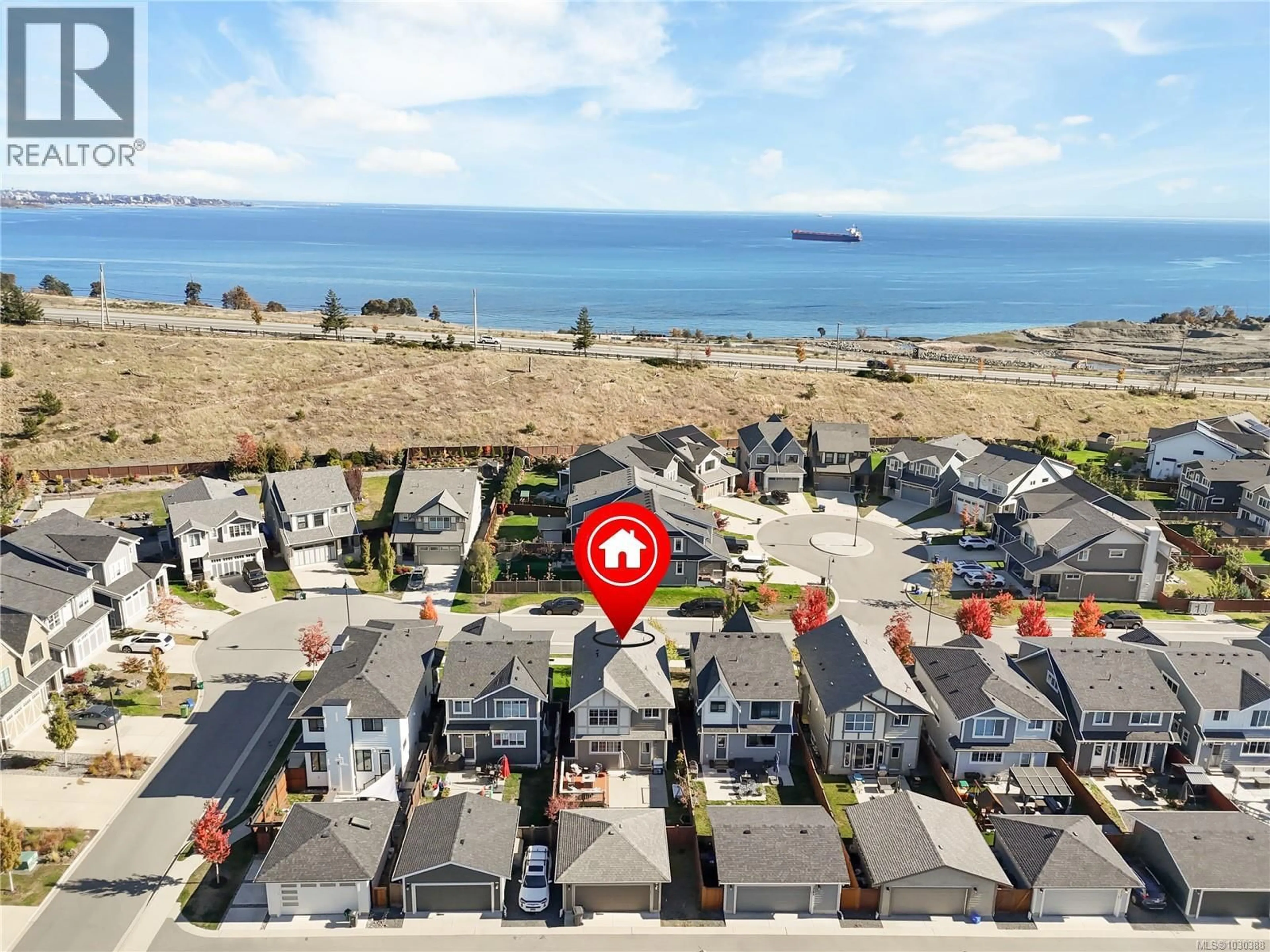 A pic from outside/outdoor area/front of a property/back of a property/a pic from drone, water/lake/river/ocean view for 3380 CURLEW STREET, Colwood British Columbia V9C0P3