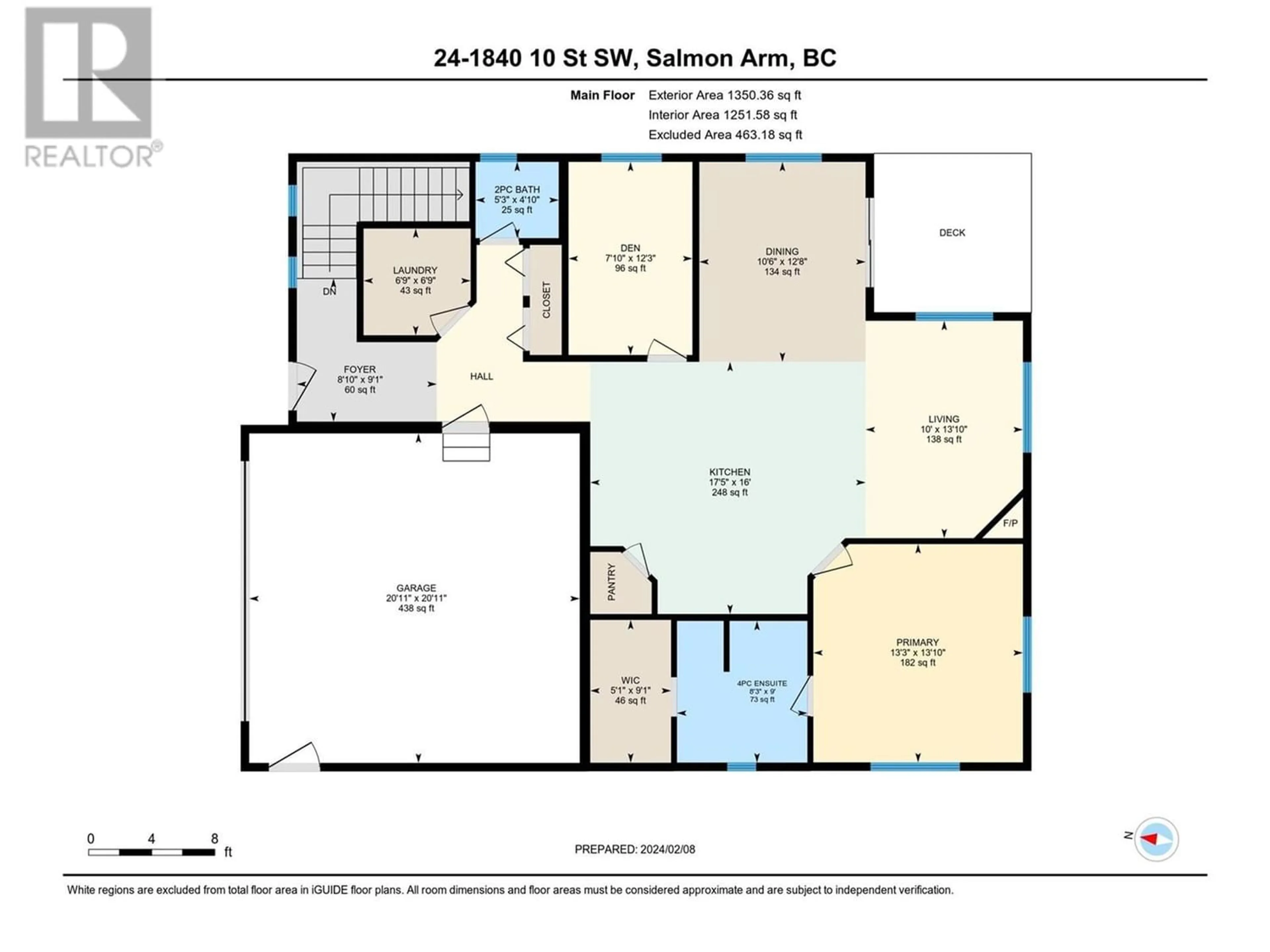 Floor plan for 1840 10 Street SW Unit# 24, Salmon Arm British Columbia V1E1Z7