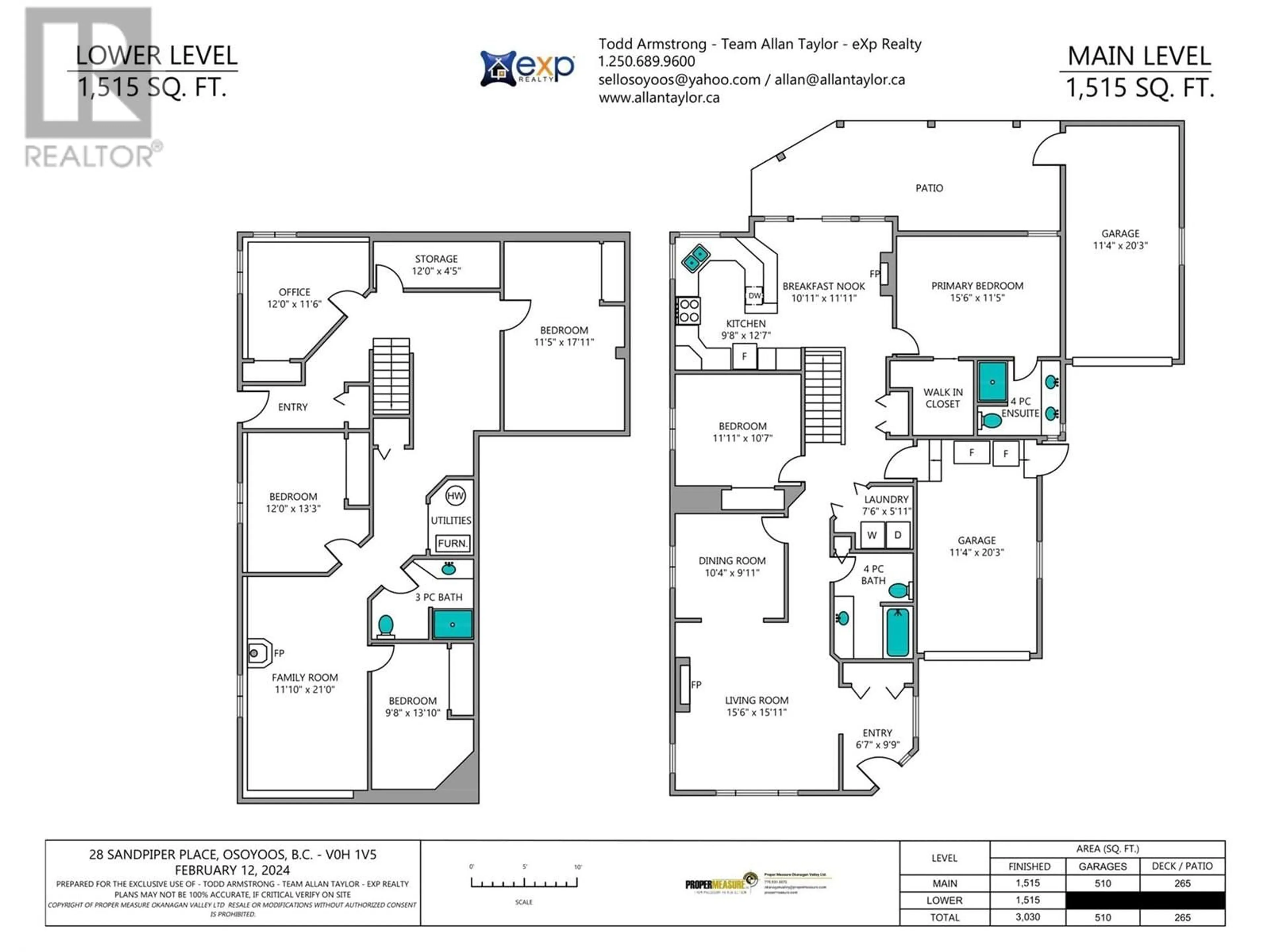 Floor plan for 28 SANDPIPER Place, Osoyoos British Columbia V0H1V5