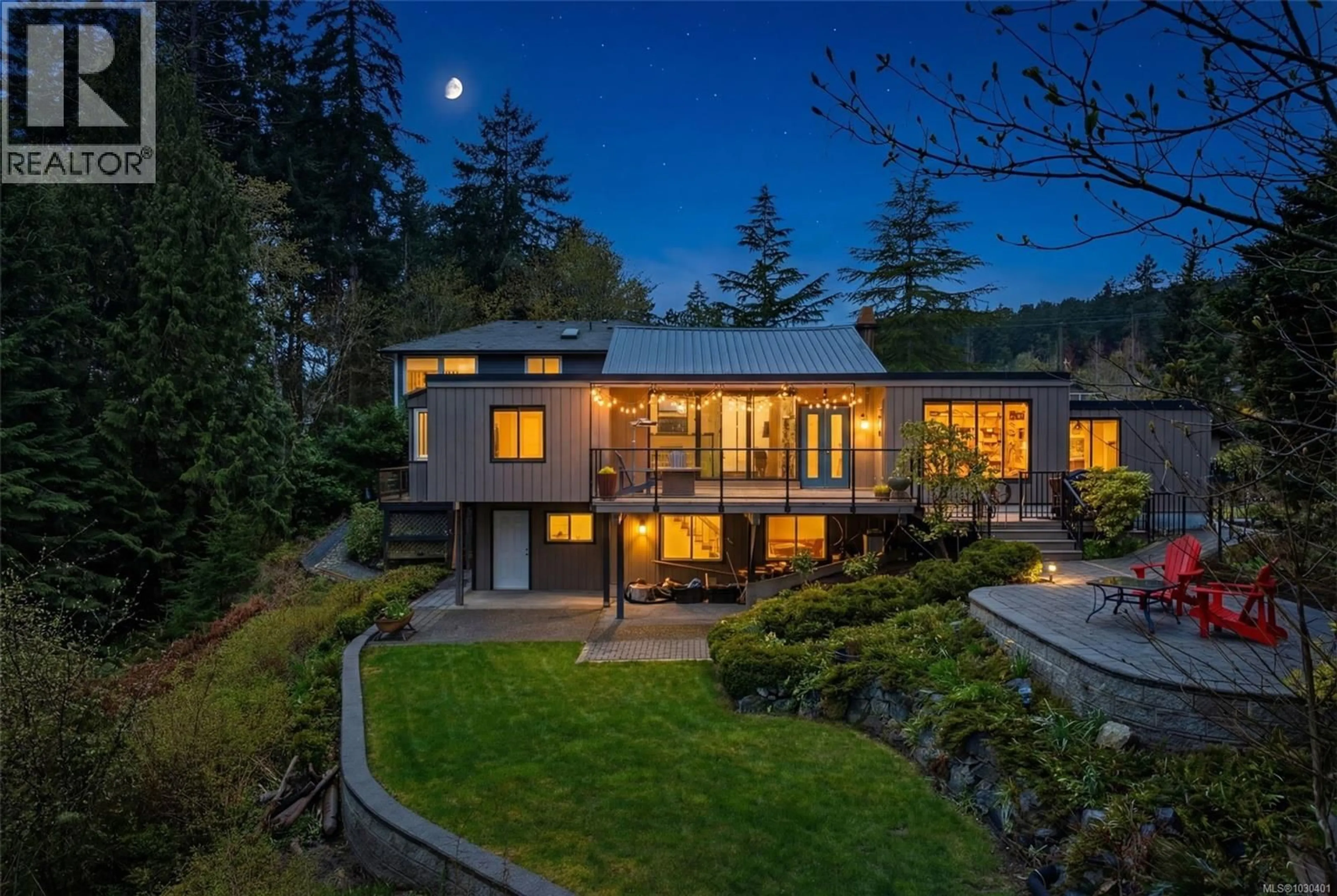 A pic from outside/outdoor area/front of a property/back of a property/a pic from drone, water/lake/river/ocean view for 107 PARSONS ROAD, View Royal British Columbia V9B3J8