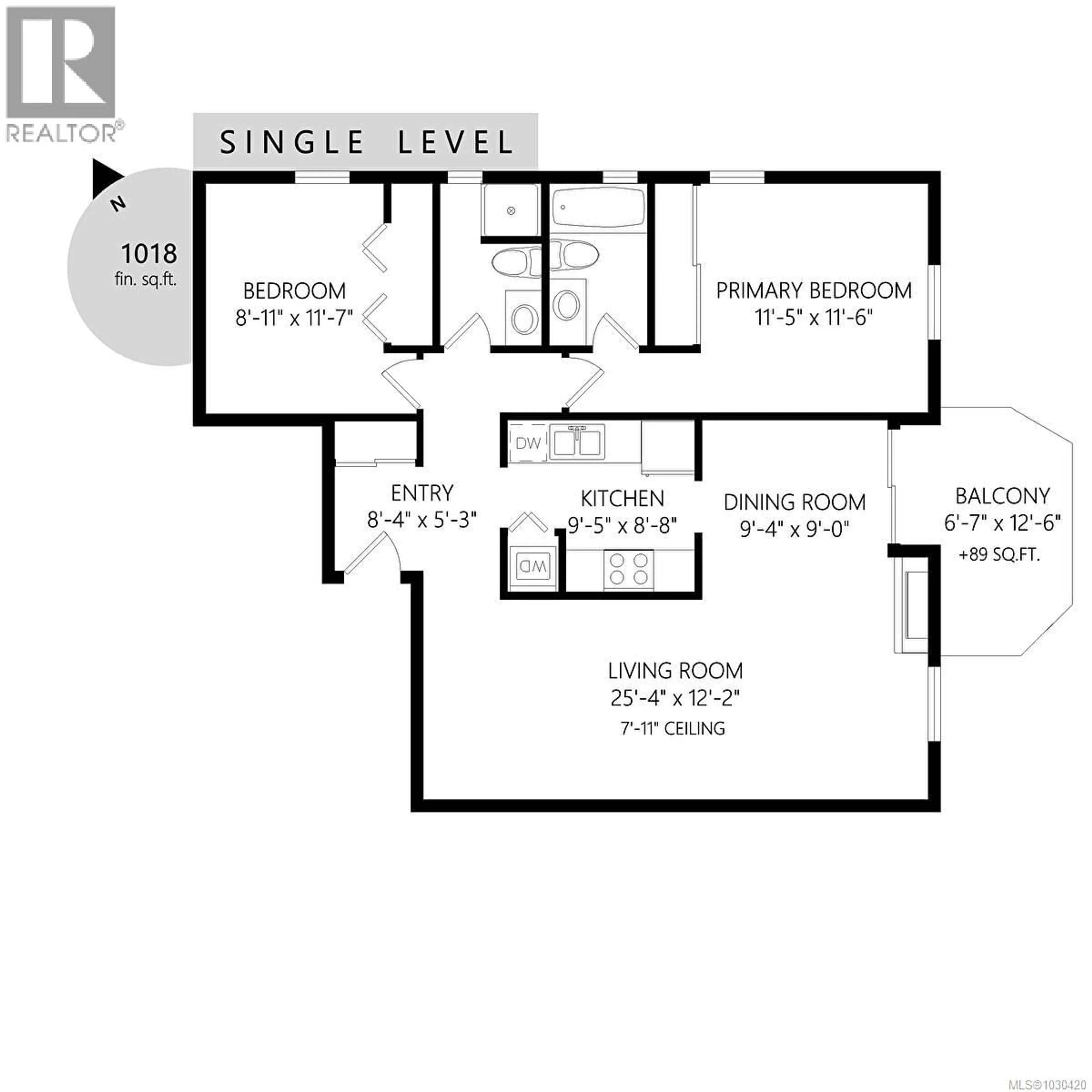 Floor plan for 207 - 2211 SHELBOURNE STREET, Victoria British Columbia V8R4K9