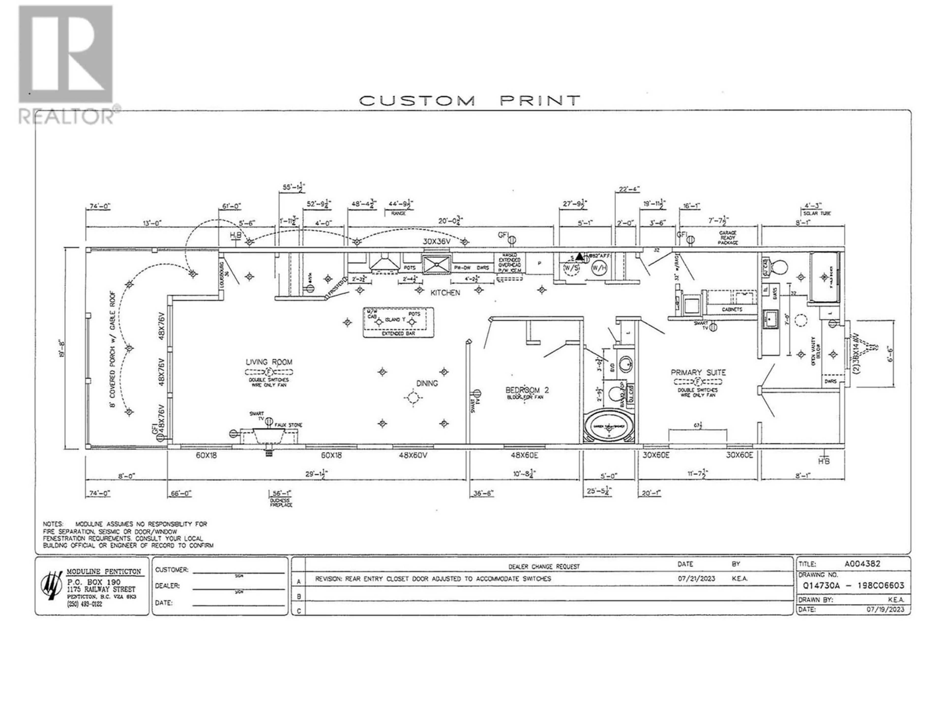 Floor plan for 9510 Highway 97 Unit# 194, Vernon British Columbia V1H1R8