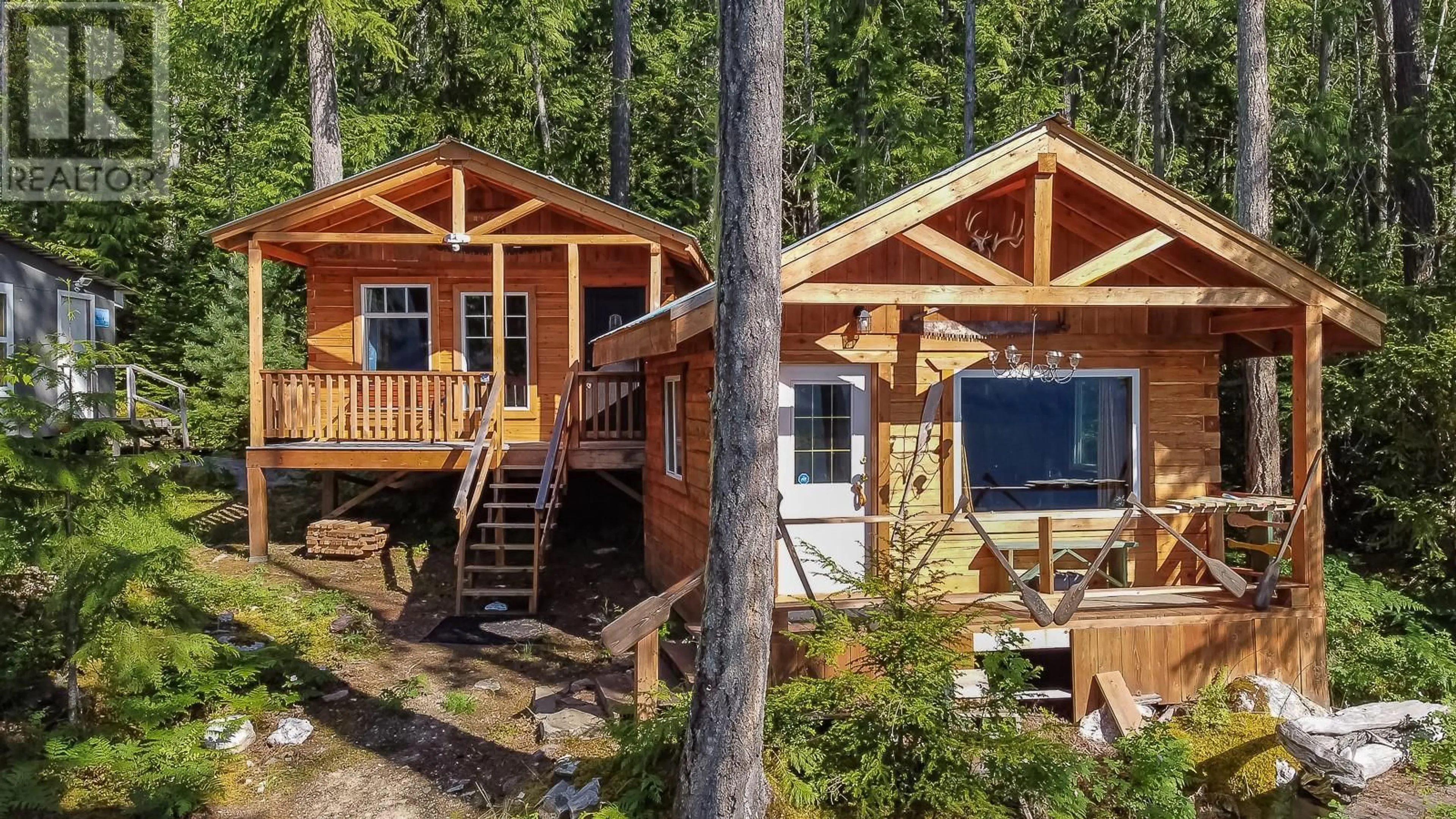A pic from outside/outdoor area/front of a property/back of a property/a pic from drone, forest/trees view for Lot 1 PETE MARTIN BAY, Anstey Arm British Columbia V0E2V0