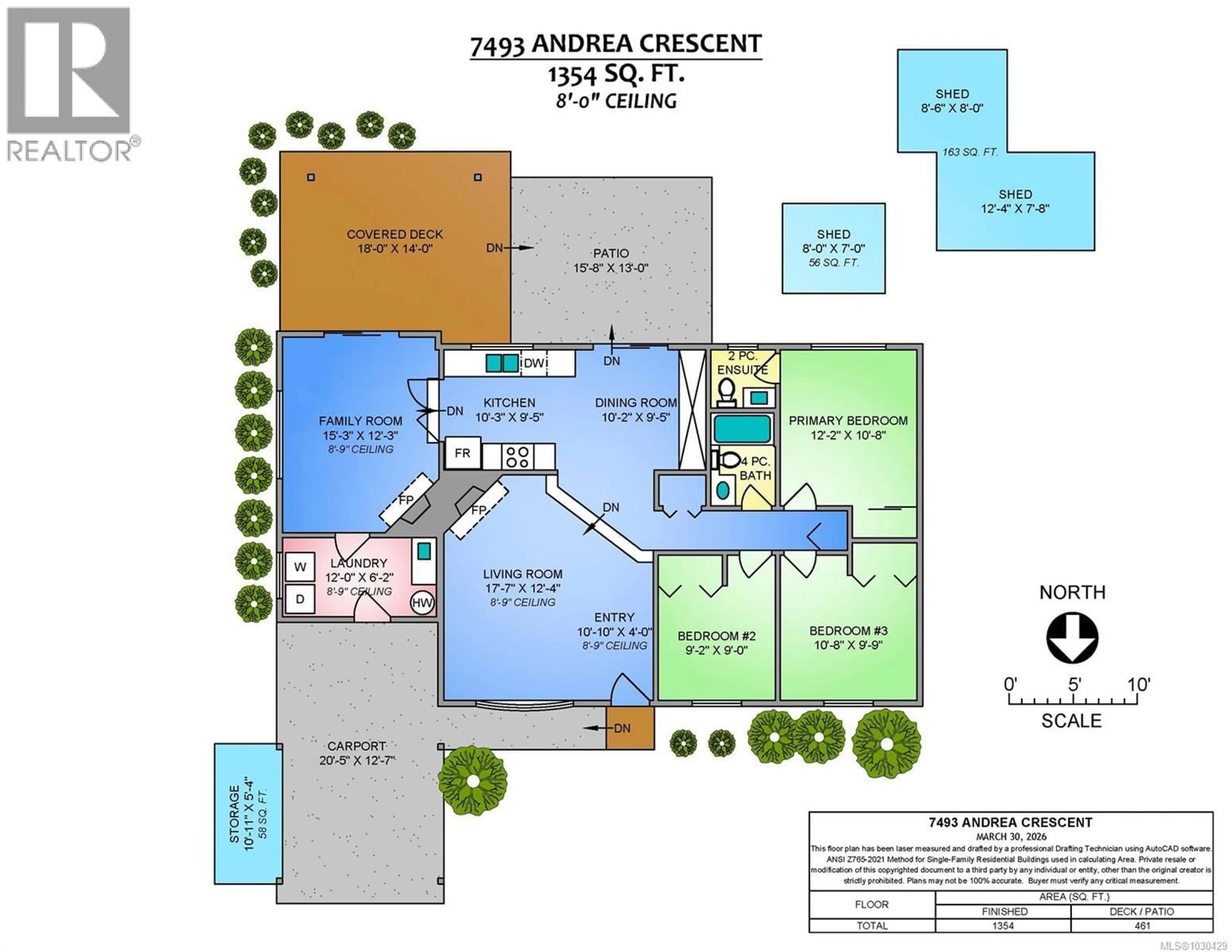 Floor plan for 7493 ANDREA CRESCENT, Lantzville British Columbia V0R2H0