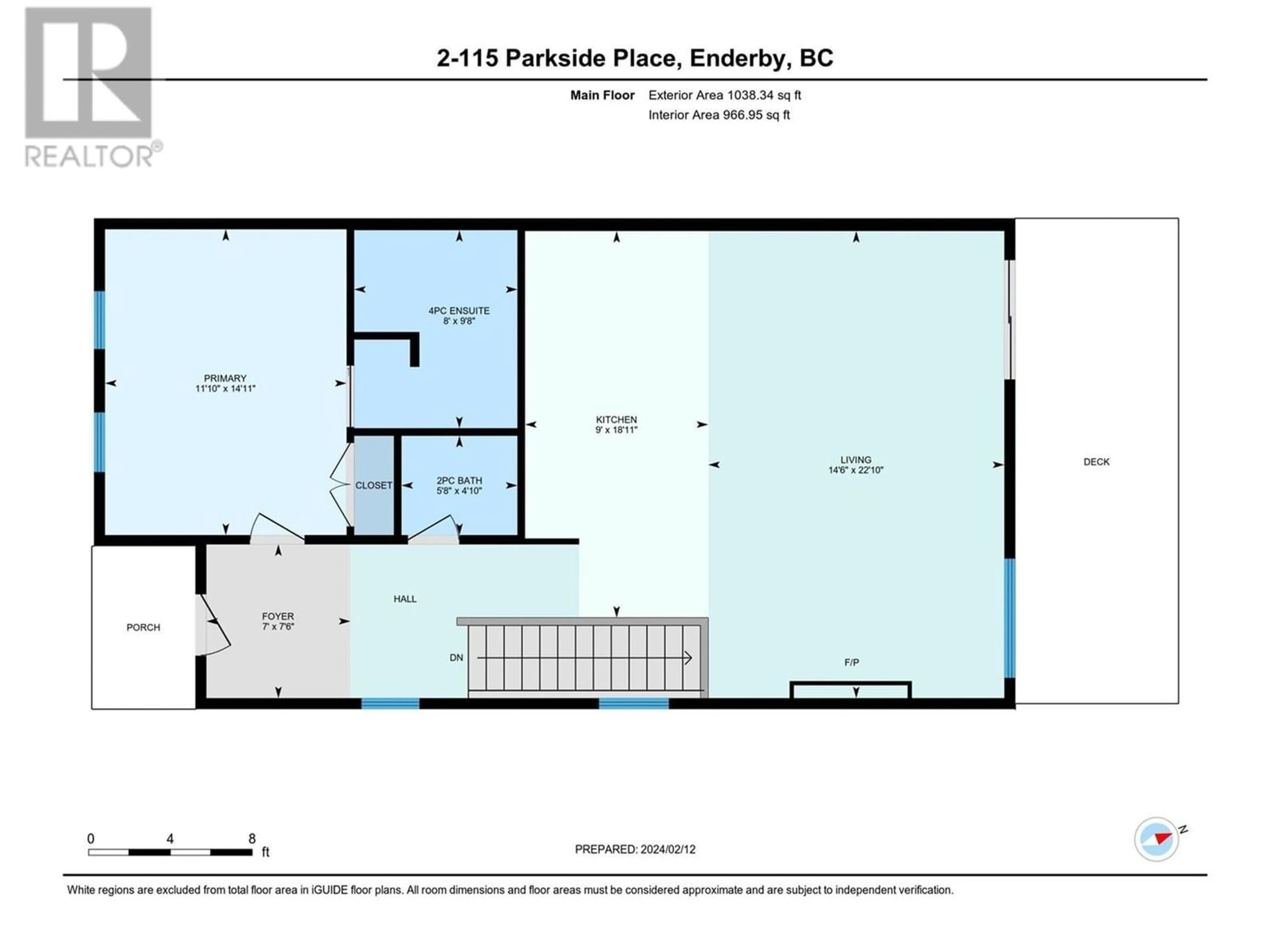 Floor plan for 115 Parkside Place Unit# 2, Enderby British Columbia V0E1V5