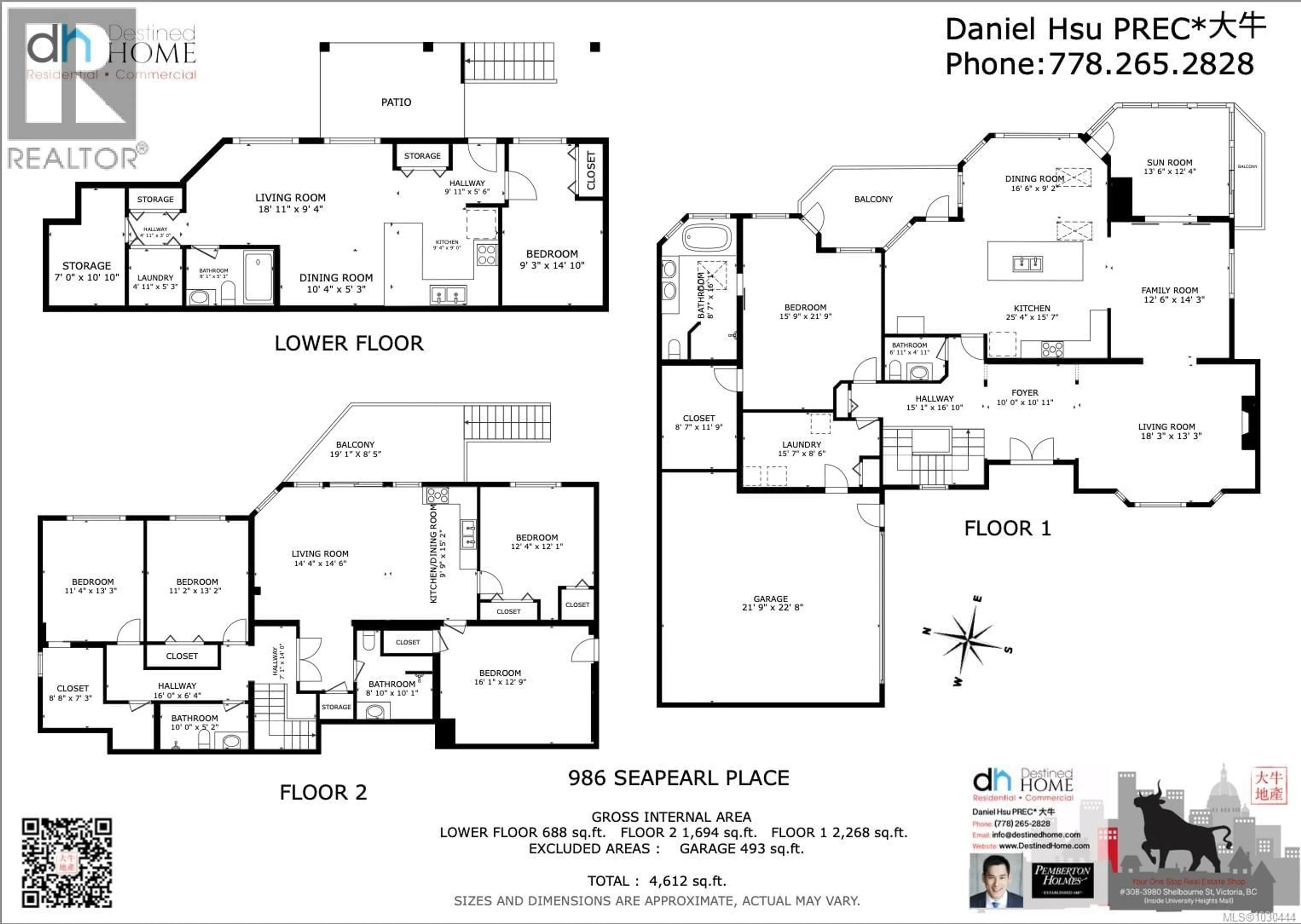 Floor plan for 986 SEAPEARL PLACE, Saanich British Columbia V8Y2X3