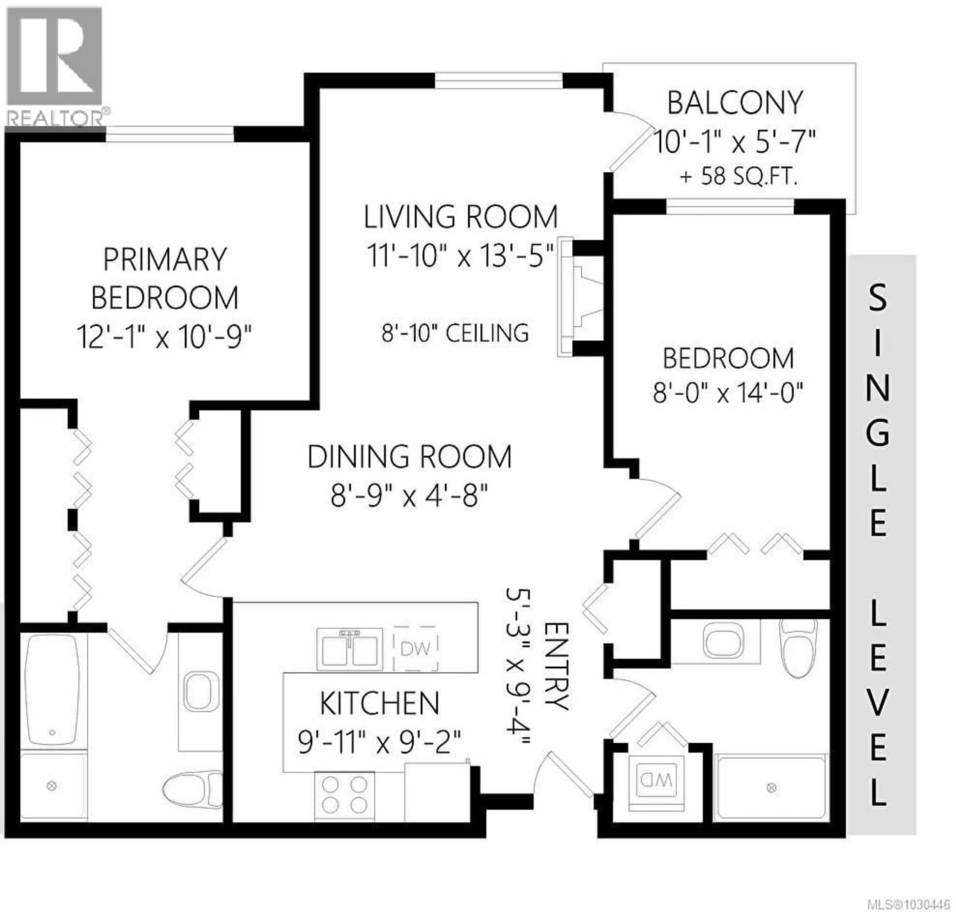 Floor plan for 405 - 4394 WEST SAANICH ROAD, Saanich British Columbia V8Z3E9