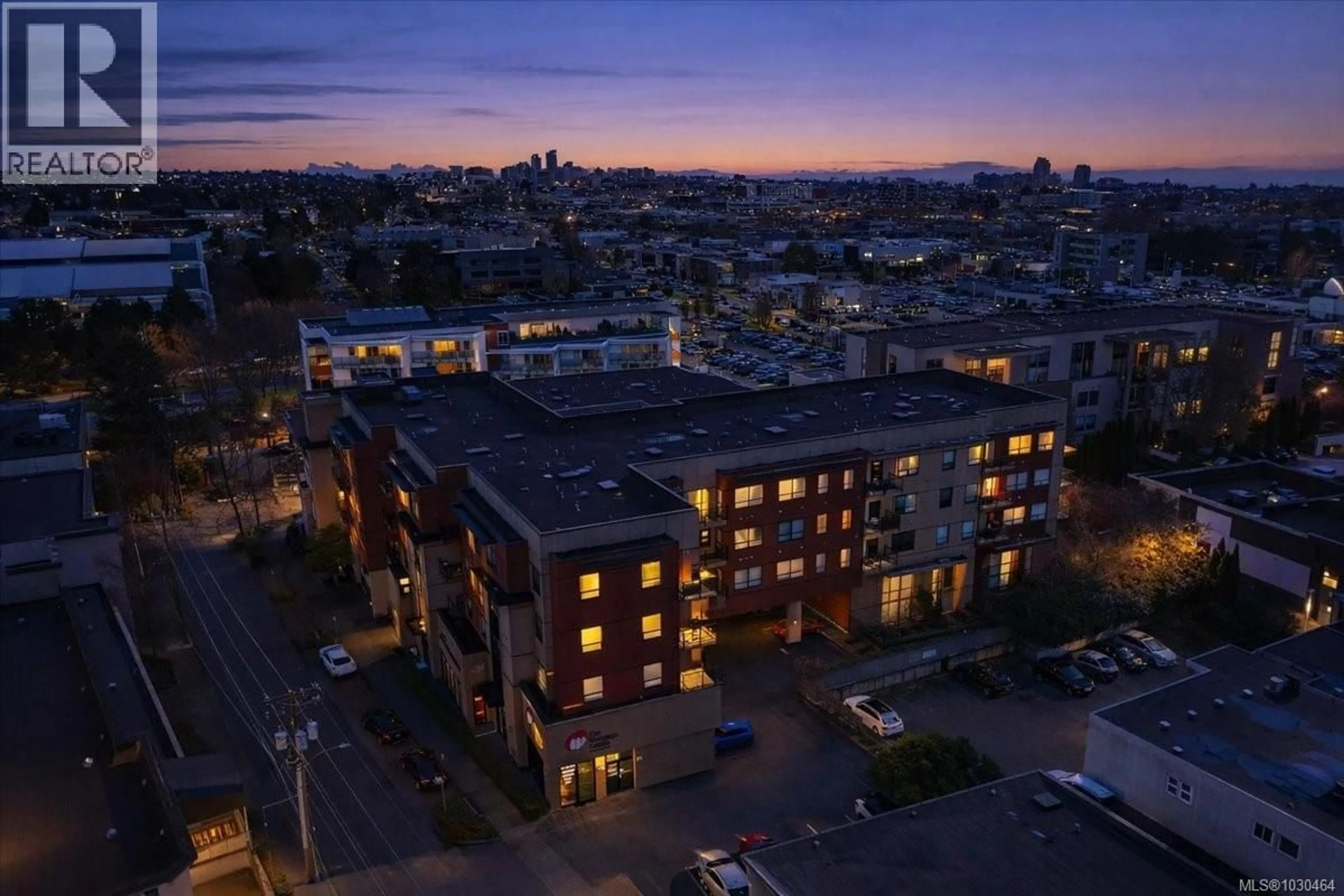 A pic from outside/outdoor area/front of a property/back of a property/a pic from drone, city buildings view from balcony for 111 - 880 SHORT STREET, Saanich British Columbia V8X2V5