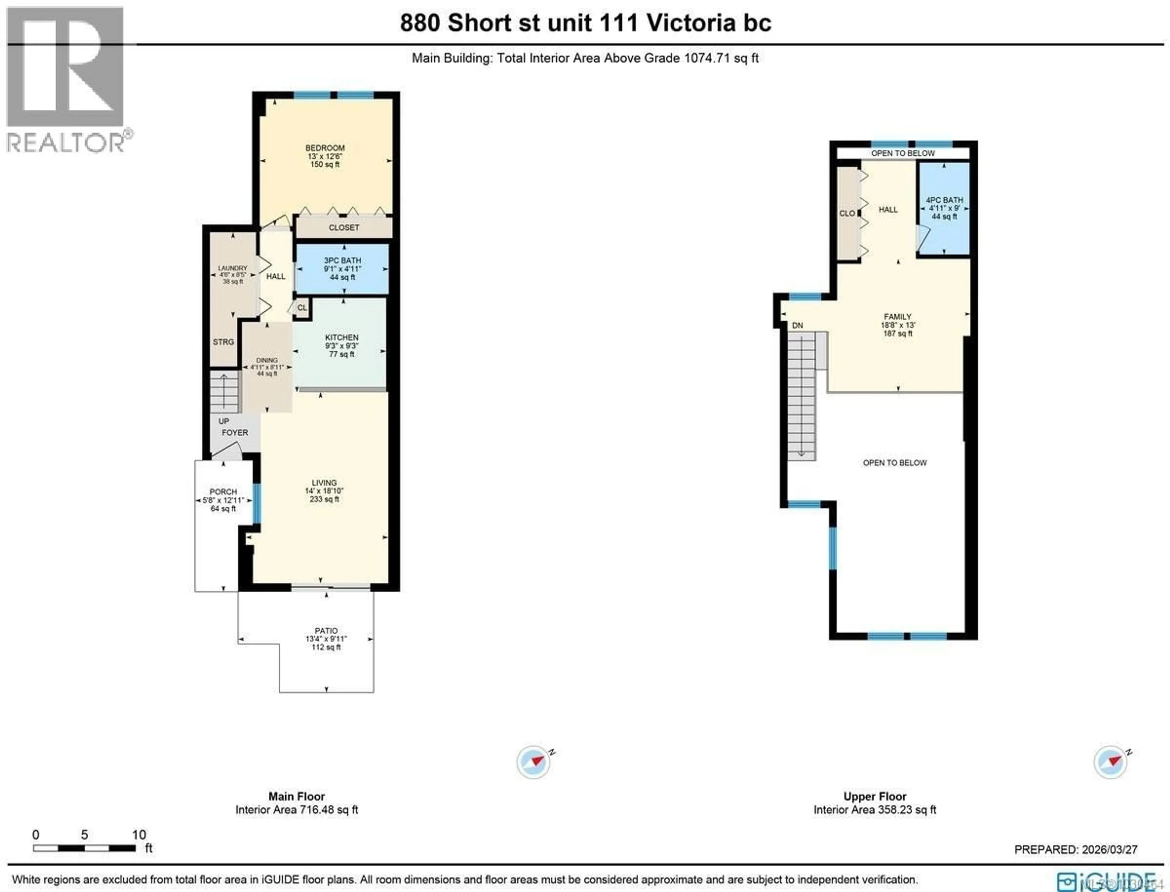 Floor plan for 111 - 880 SHORT STREET, Saanich British Columbia V8X2V5