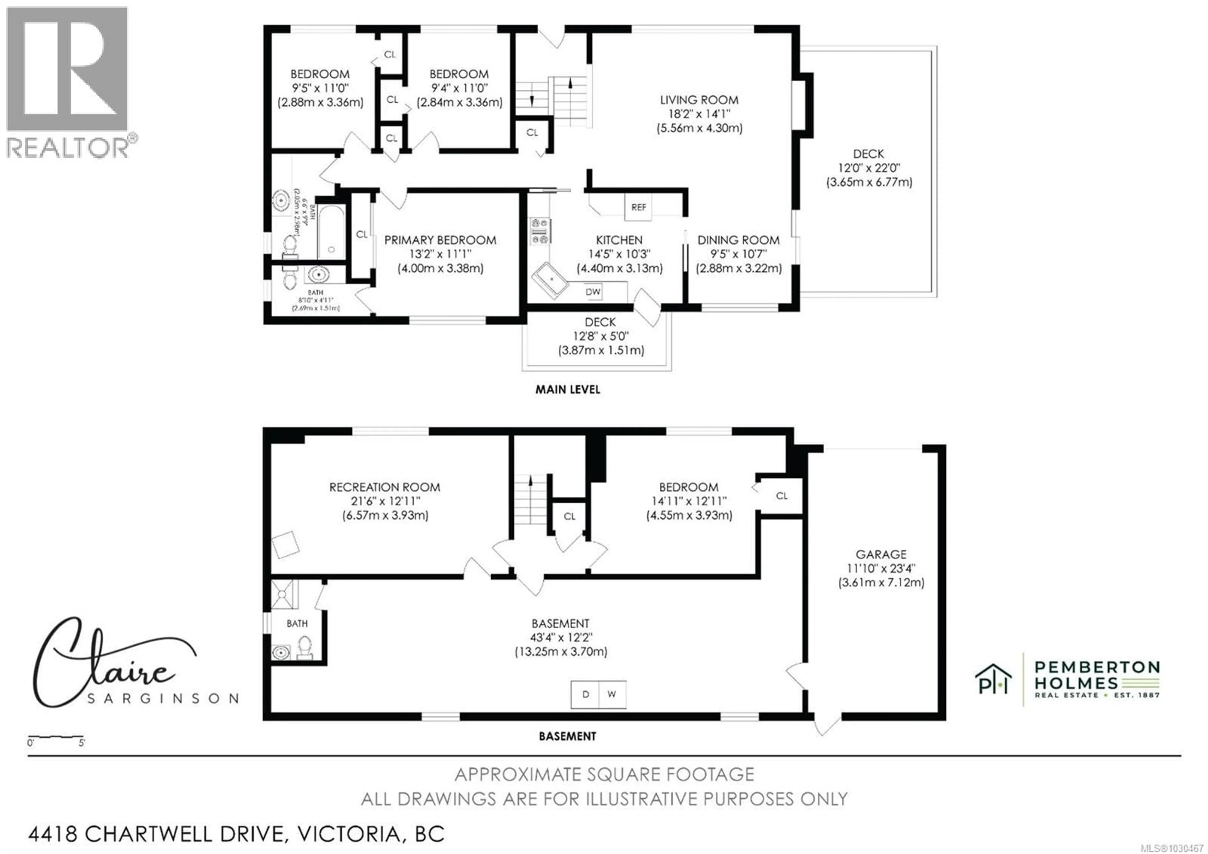 Floor plan for 4418 CHARTWELL DRIVE, Saanich British Columbia V8N2R3