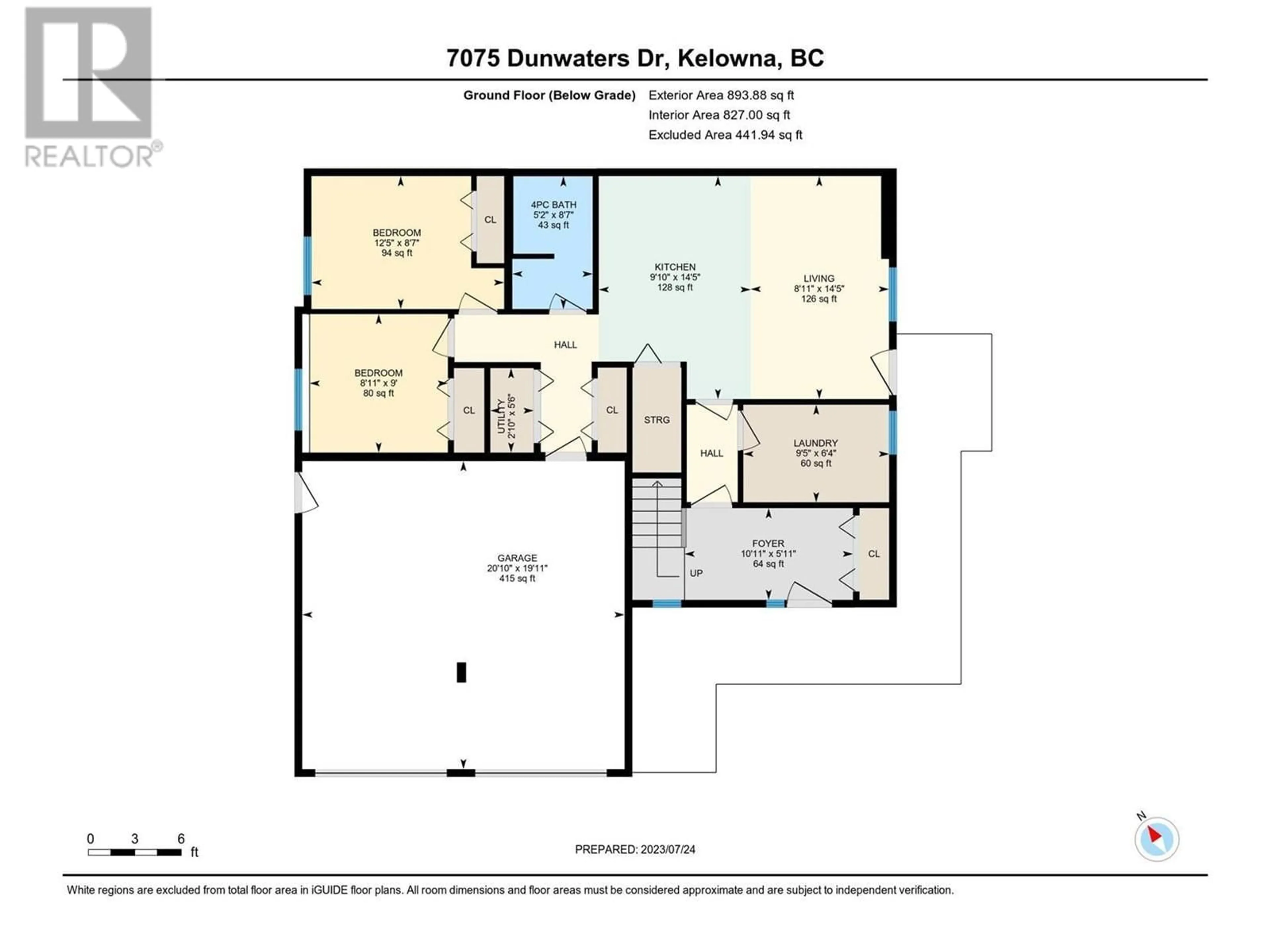 Floor plan for 7075 Dunwaters Road, Kelowna British Columbia V1Z3W6