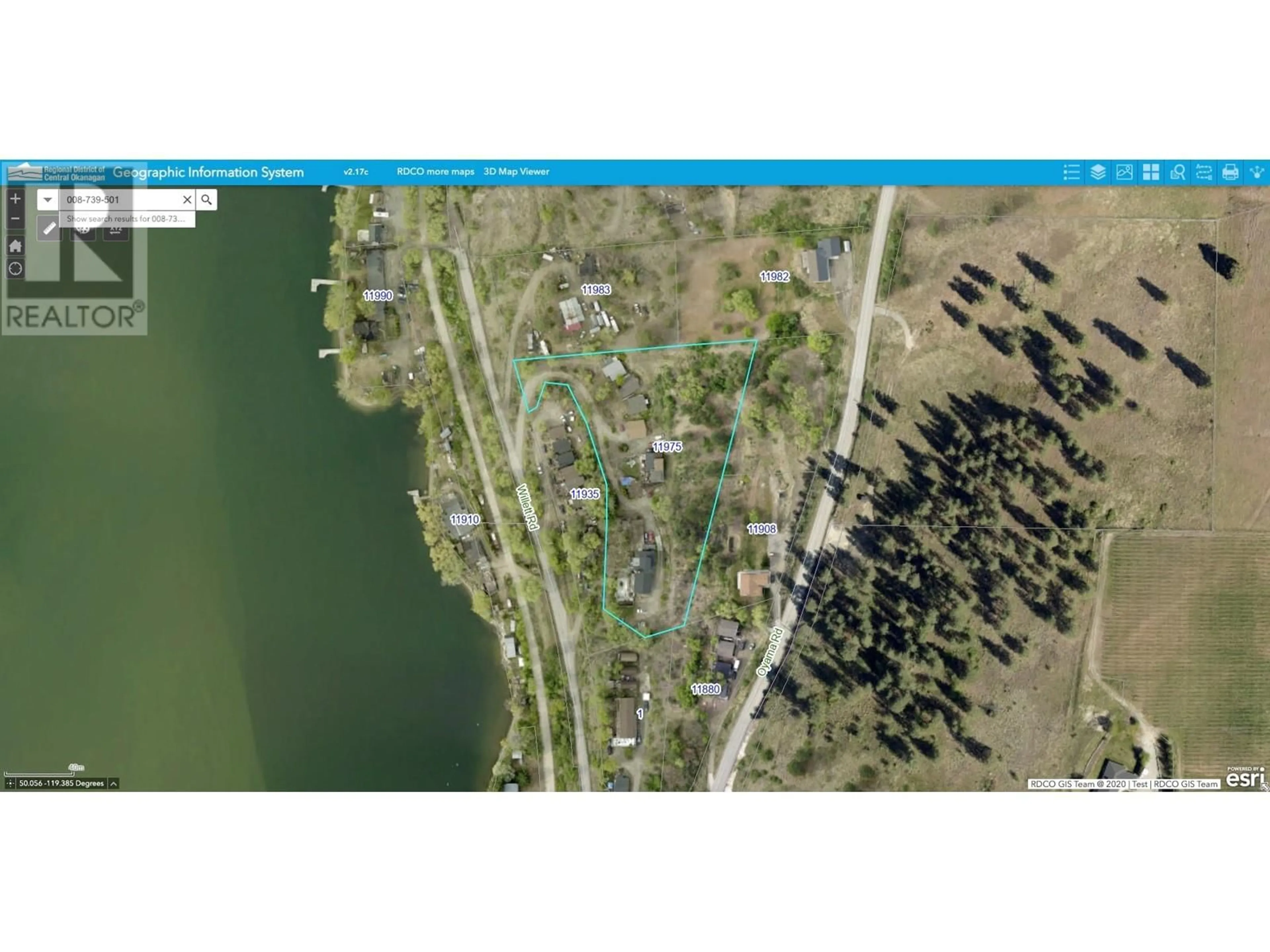 Picture of a map for 11975 WILLETT ROAD, Lake Country British Columbia V4V2A1