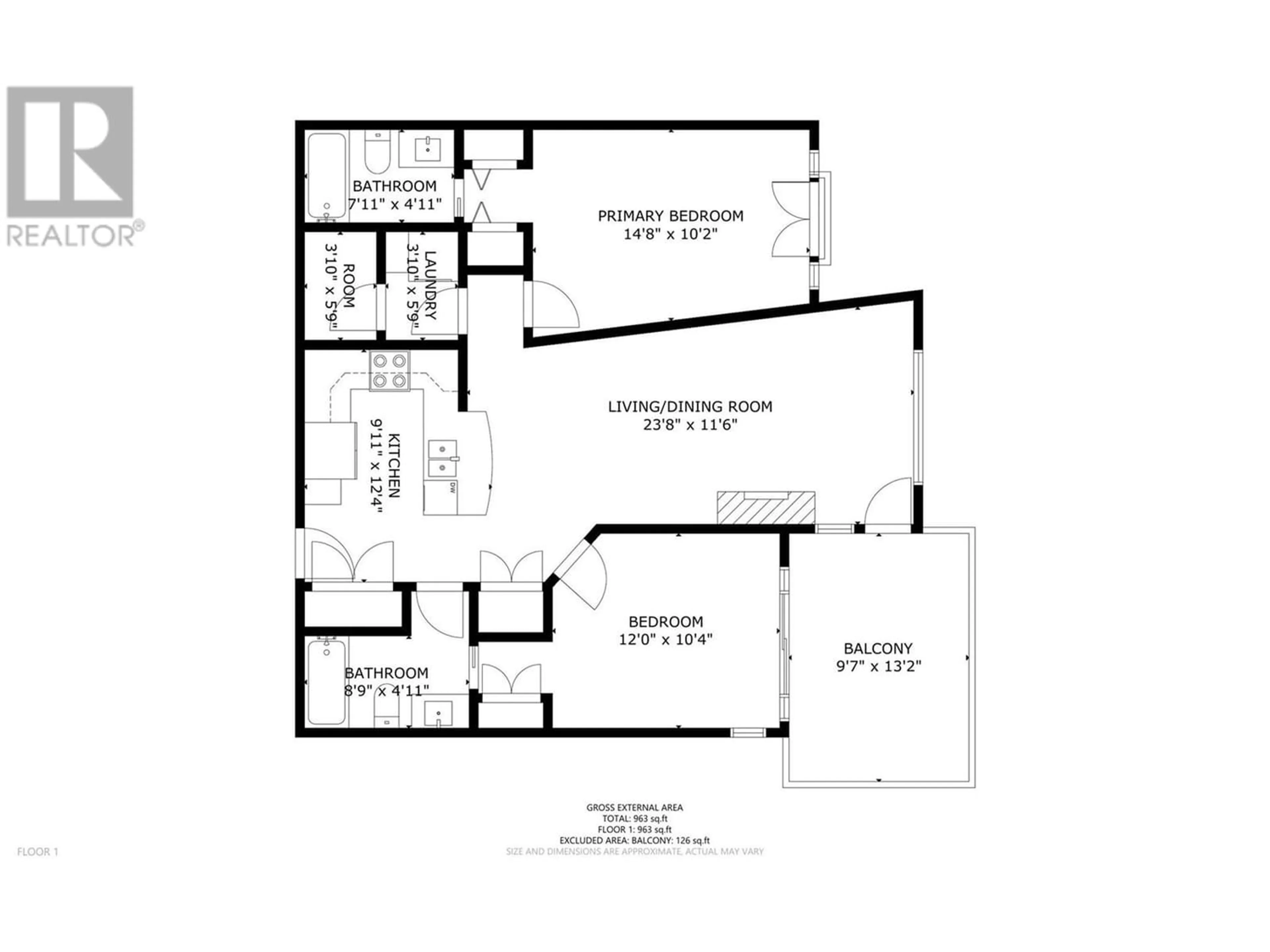 Floor plan for 7343 Okanagan Landing Road Unit# 2206 Lo, Vernon British Columbia V1H2J6