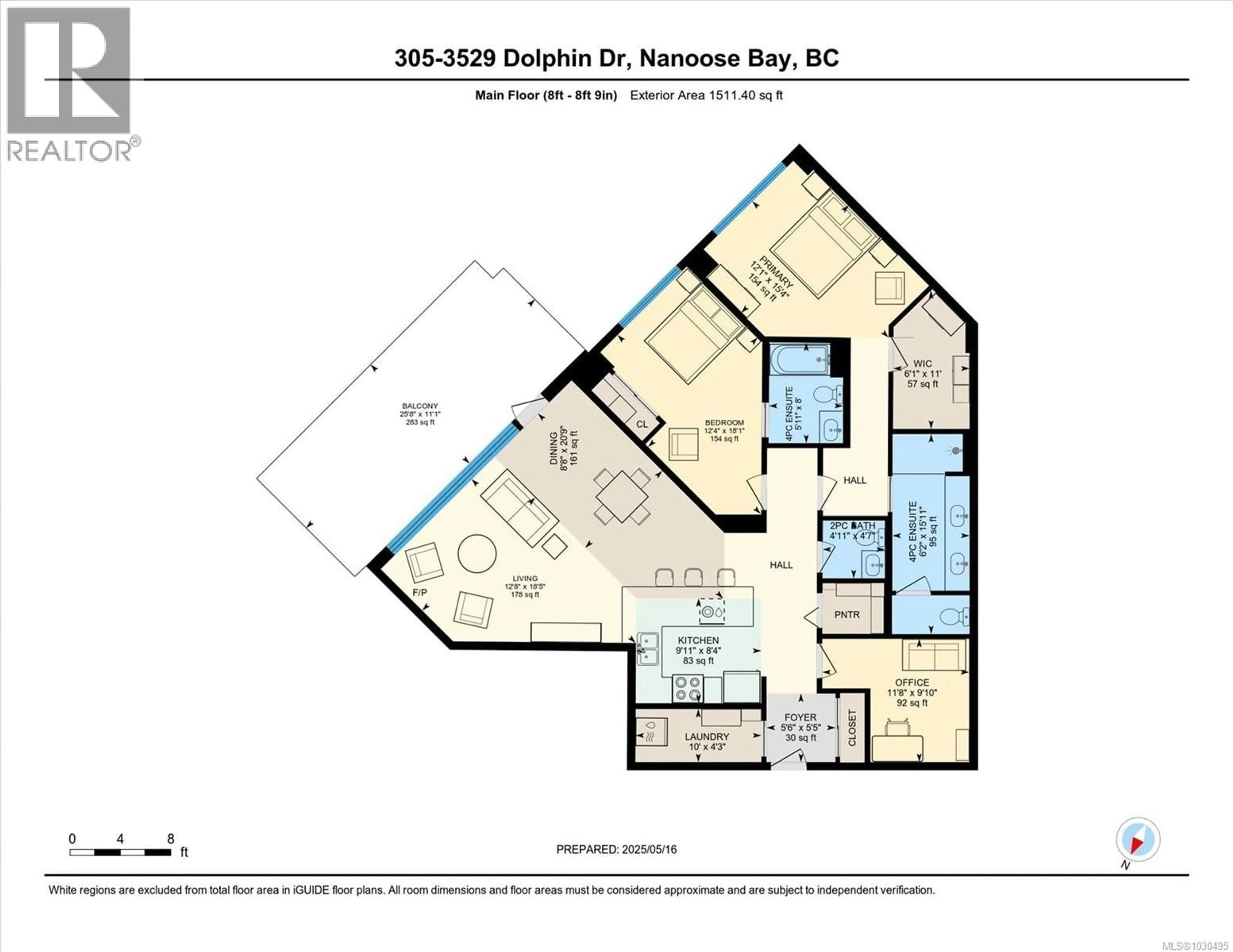Floor plan for 305 - 3529 DOLPHIN DRIVE, Nanoose Bay British Columbia V9P9J7