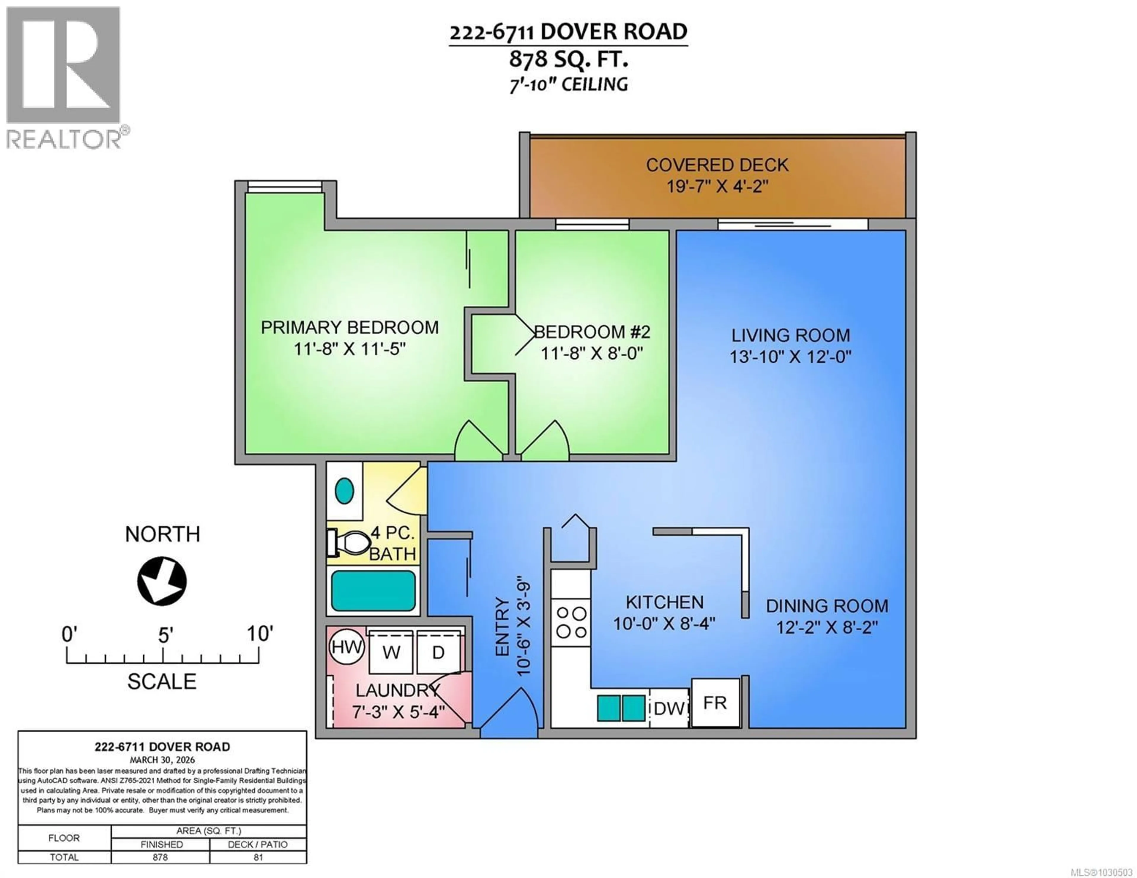 Floor plan for 222 - 6711 DOVER ROAD, Nanaimo British Columbia V9V1L9
