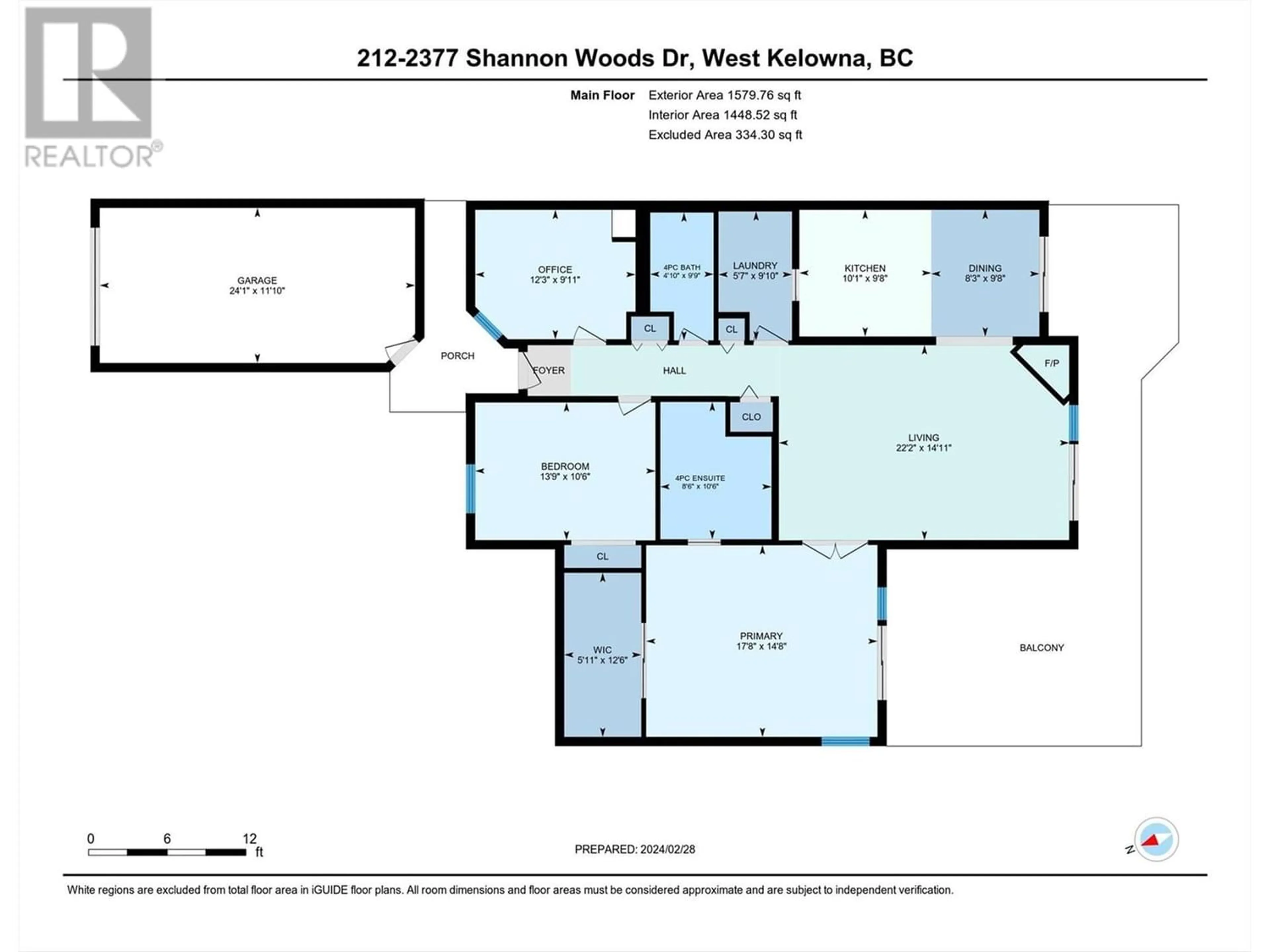 Floor plan for 2377 Shannon Woods Drive Unit# 212, West Kelowna British Columbia V4T2L8