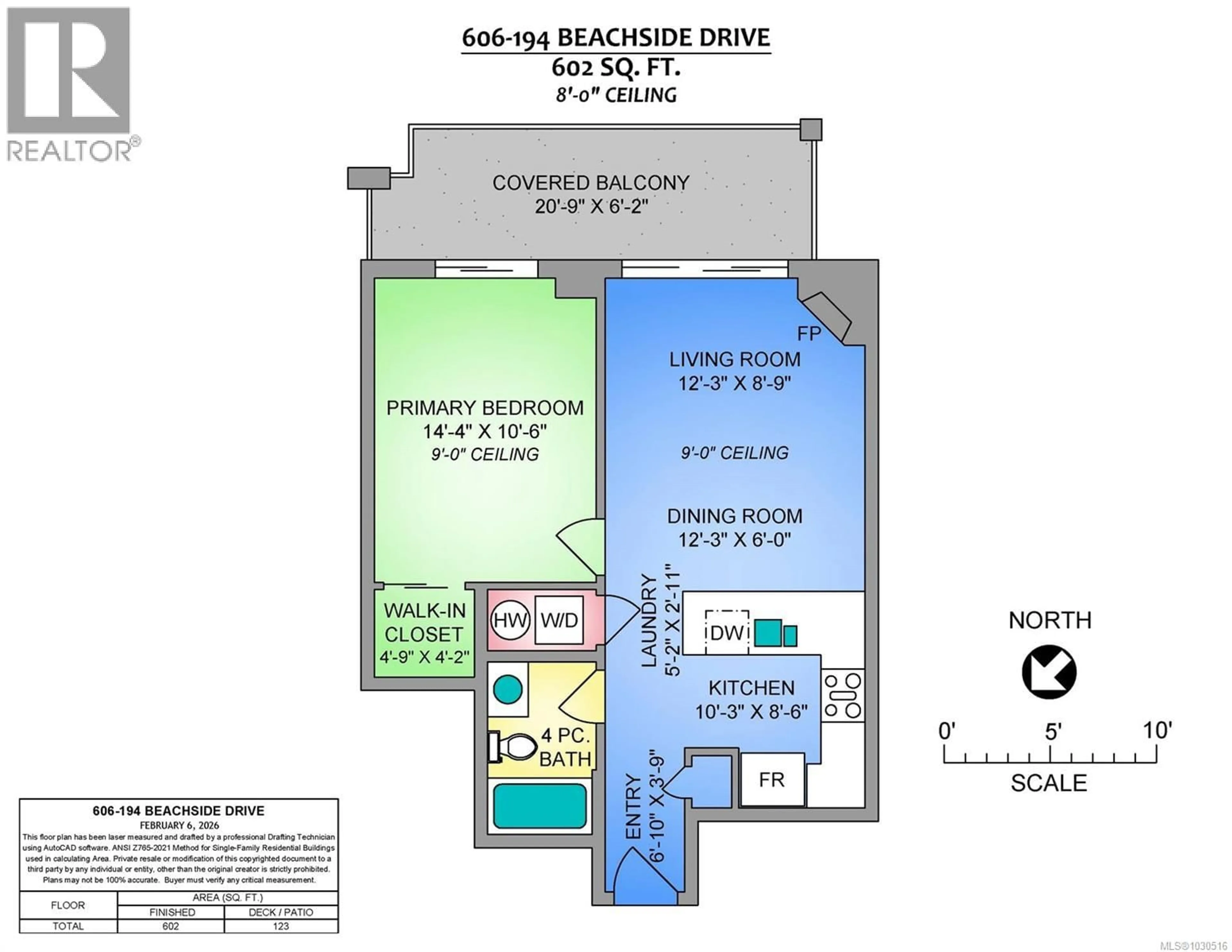 Floor plan for 606 - 194 BEACHSIDE DRIVE, Parksville British Columbia V9P0B1