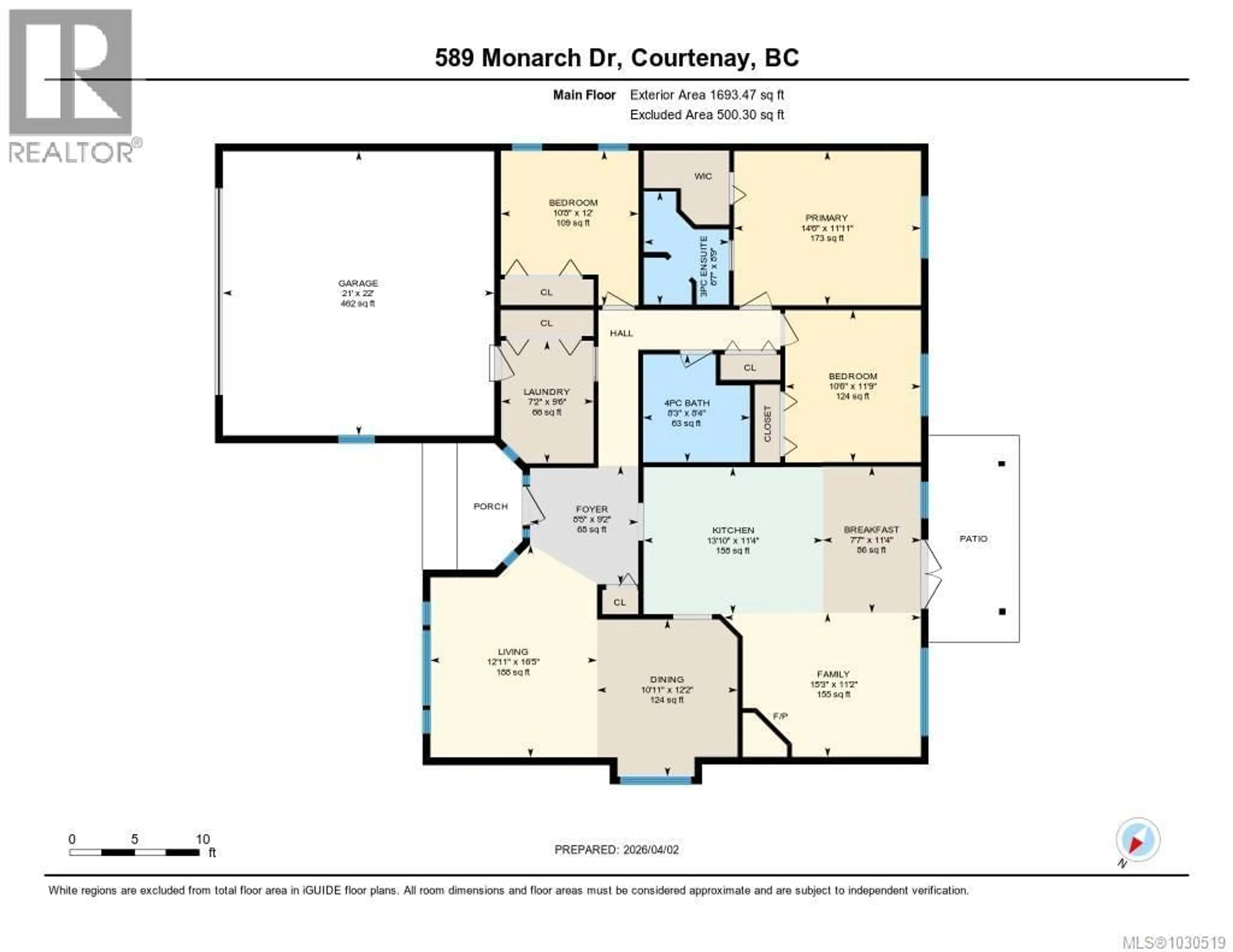 Floor plan for 589 MONARCH DRIVE, Courtenay British Columbia V9N8R7