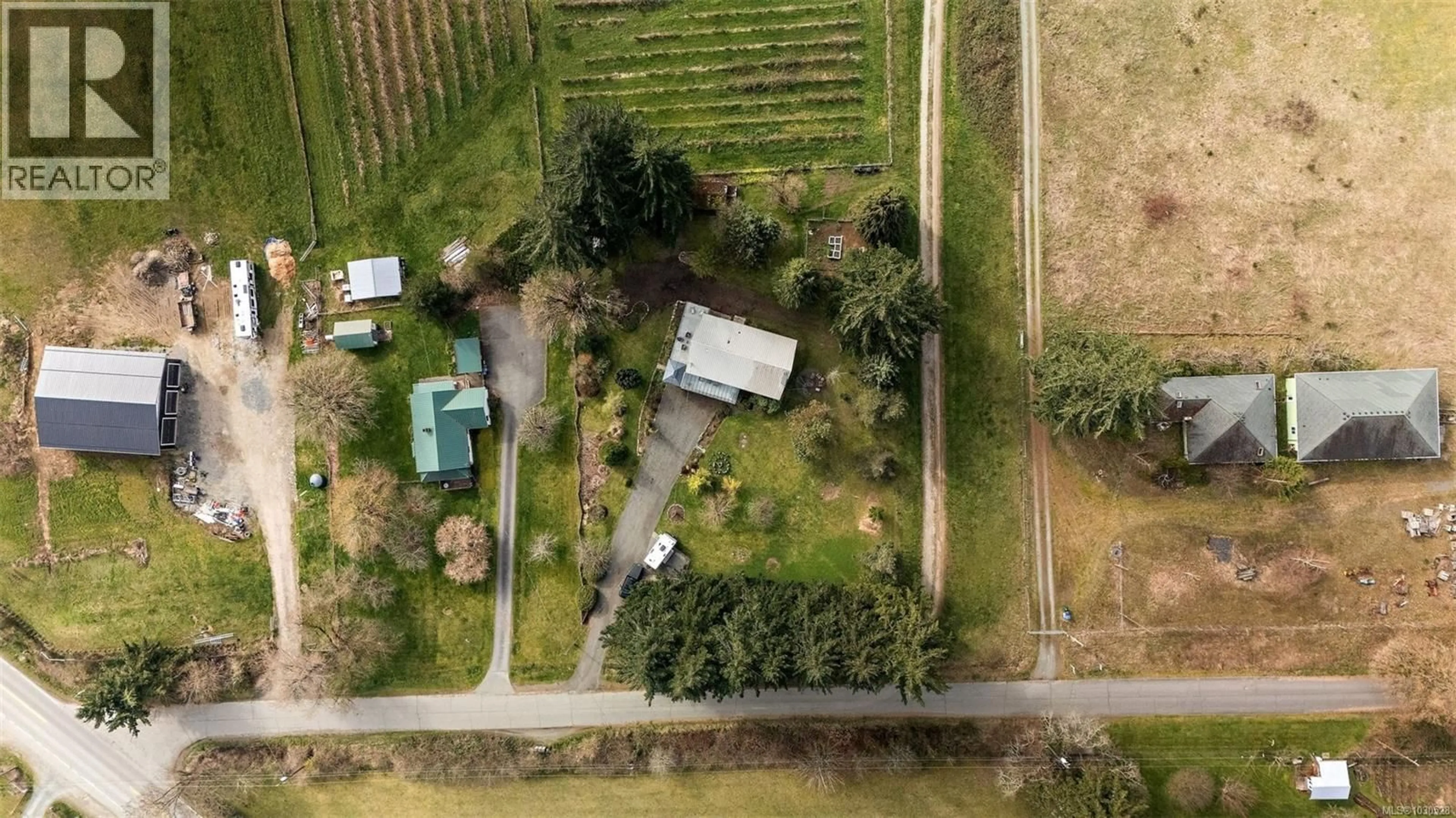 A pic from outside/outdoor area/front of a property/back of a property/a pic from drone, street for 1520 ROBSON LANE, Cowichan Bay British Columbia V0R1N1