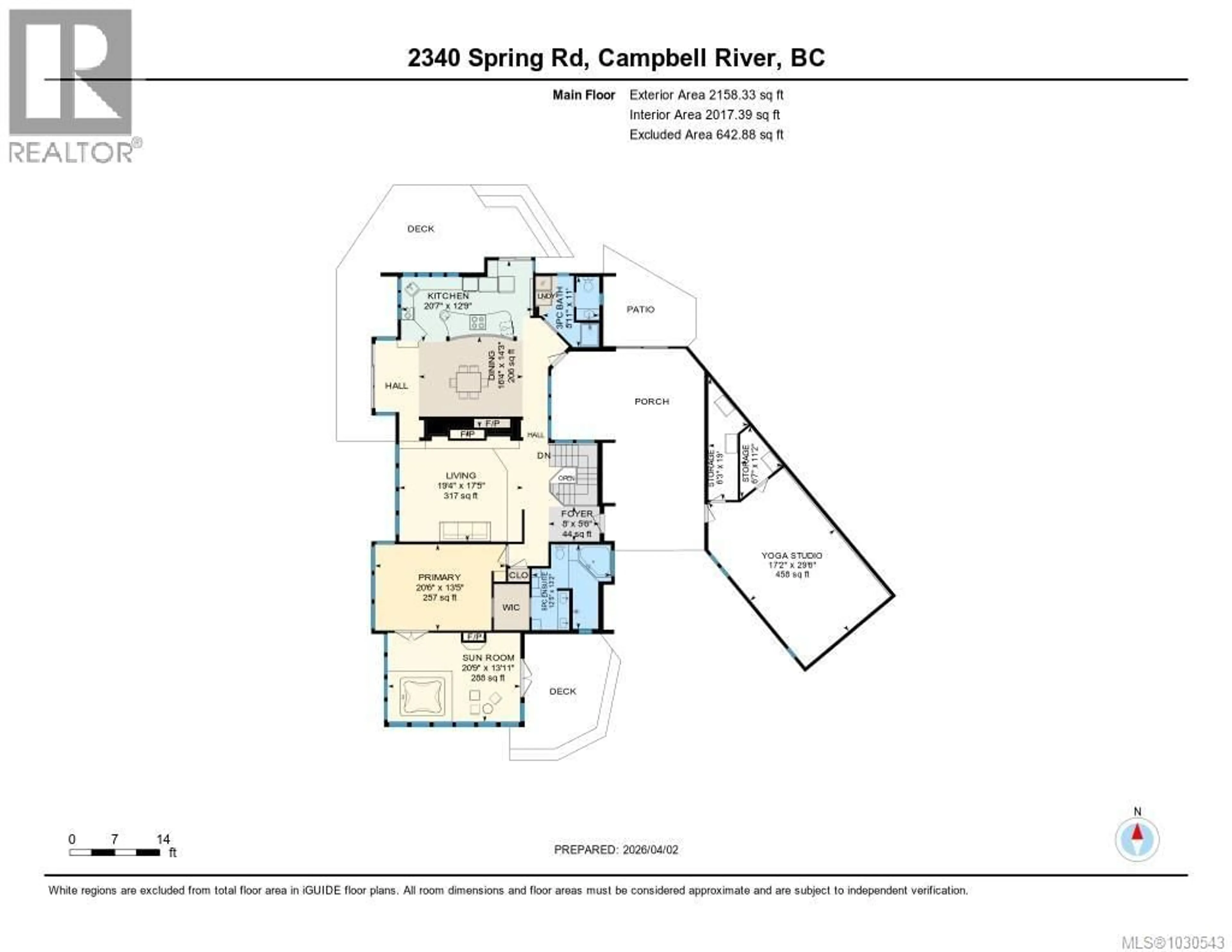 Floor plan for 2340 SPRING ROAD, Campbell River British Columbia V9W5K8