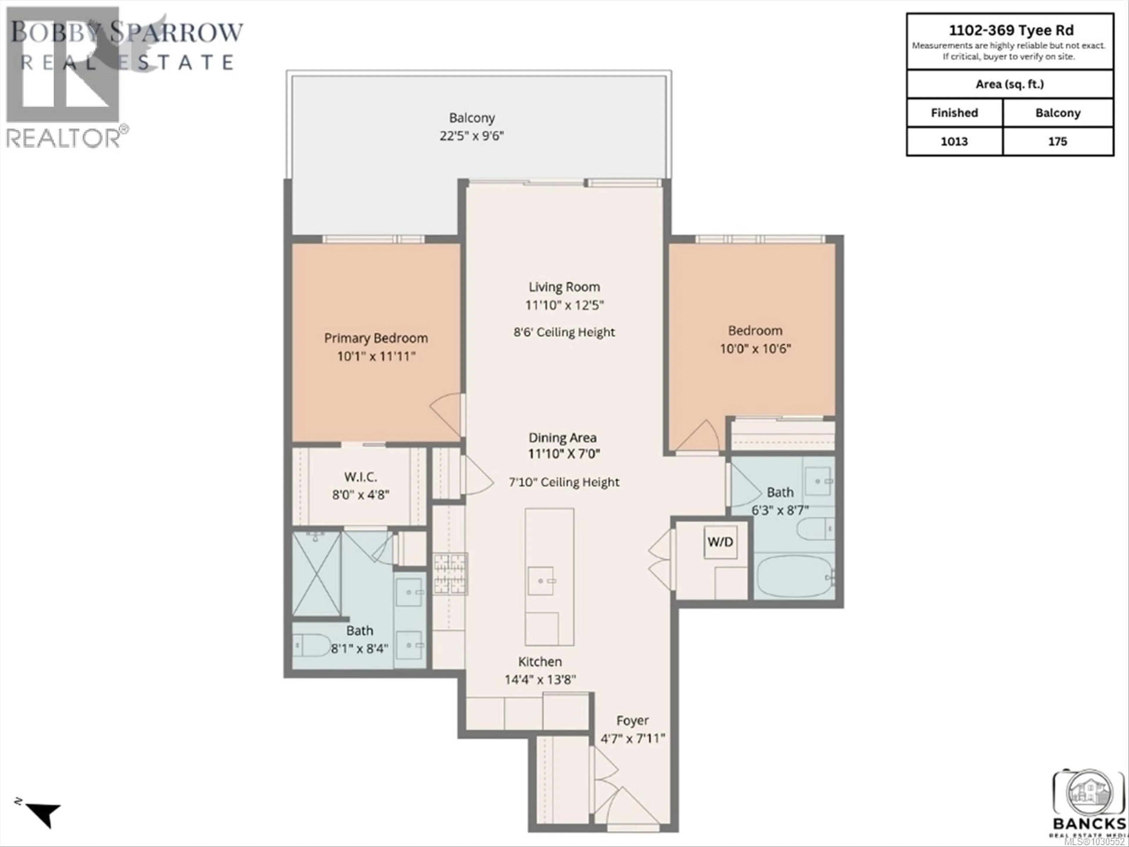 Floor plan for 1102 - 369 TYEE ROAD, Victoria British Columbia V9A0B6