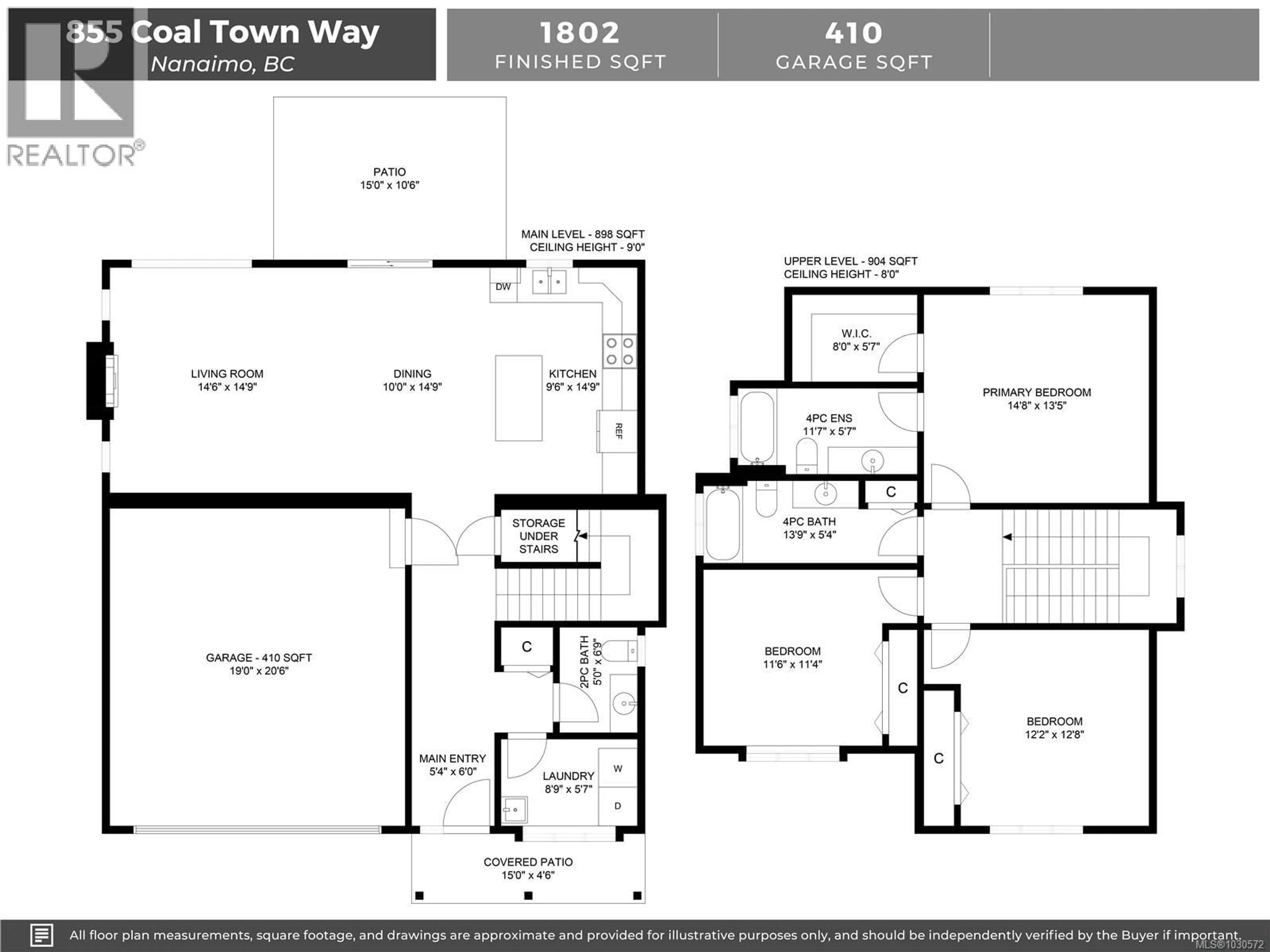 Floor plan for 855 COAL TOWN WAY, Nanaimo British Columbia V9R6P2