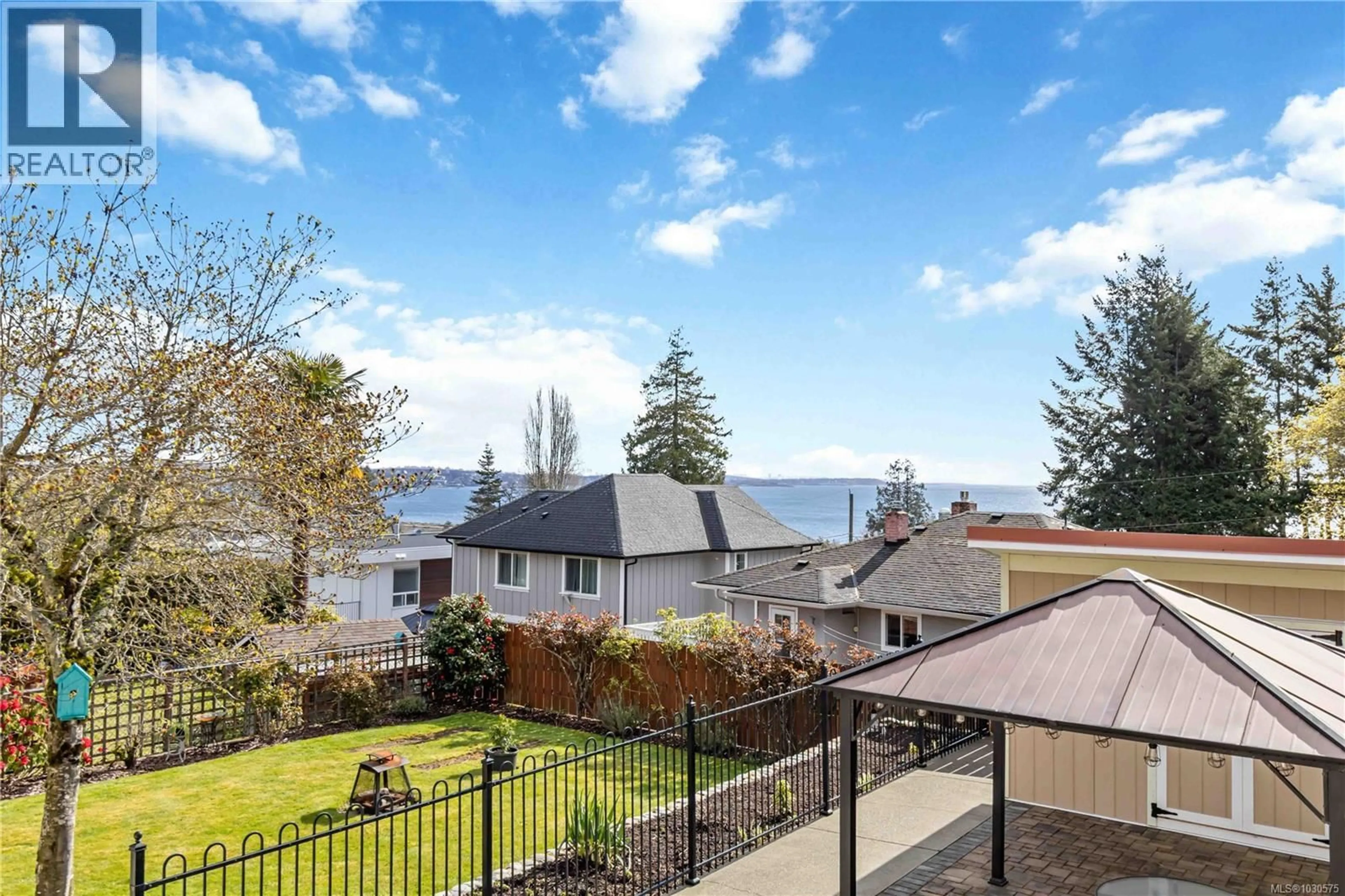 A pic from outside/outdoor area/front of a property/back of a property/a pic from drone, water/lake/river/ocean view for 3317 JOANNE PLACE, Colwood British Columbia V9C3H6