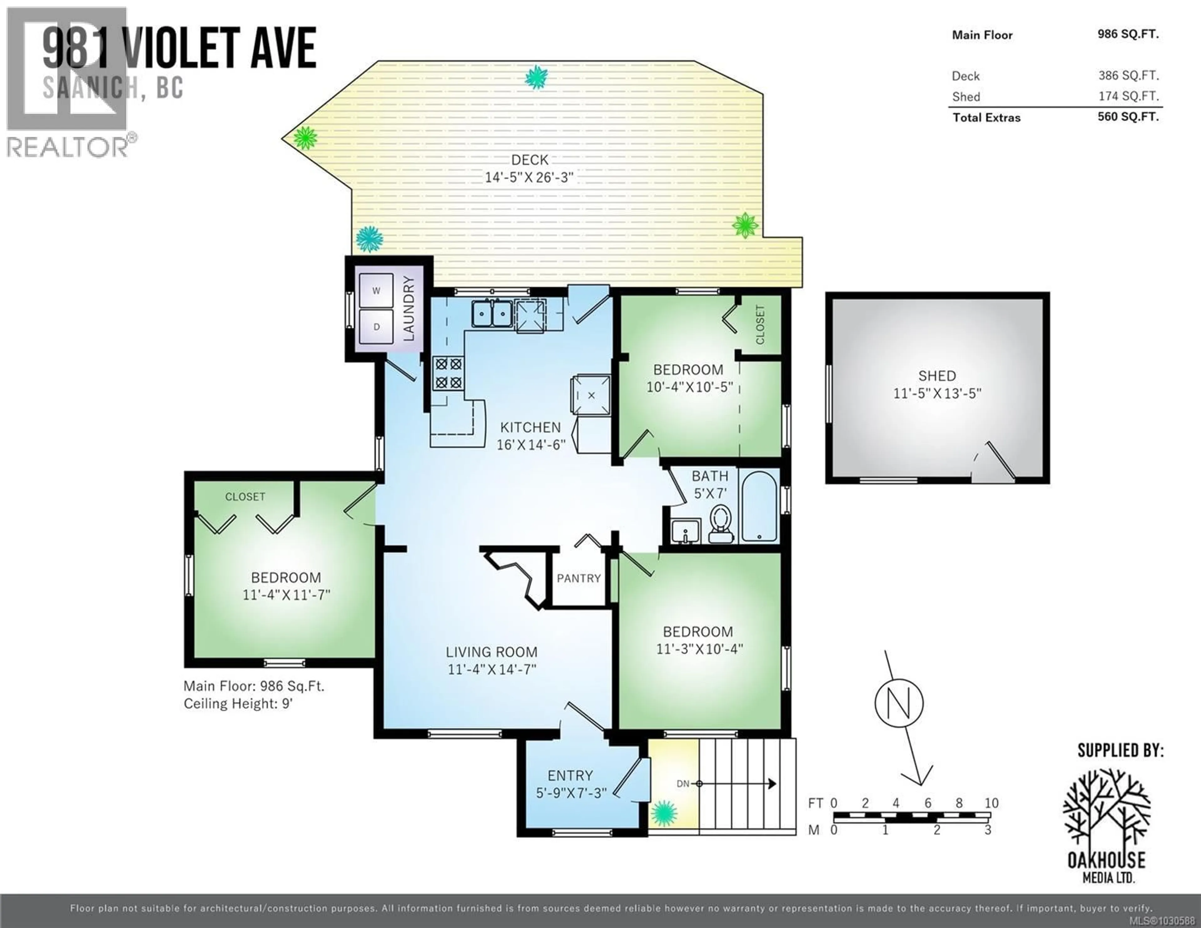 Floor plan for 981 VIOLET AVENUE, Saanich British Columbia V8Z2R7