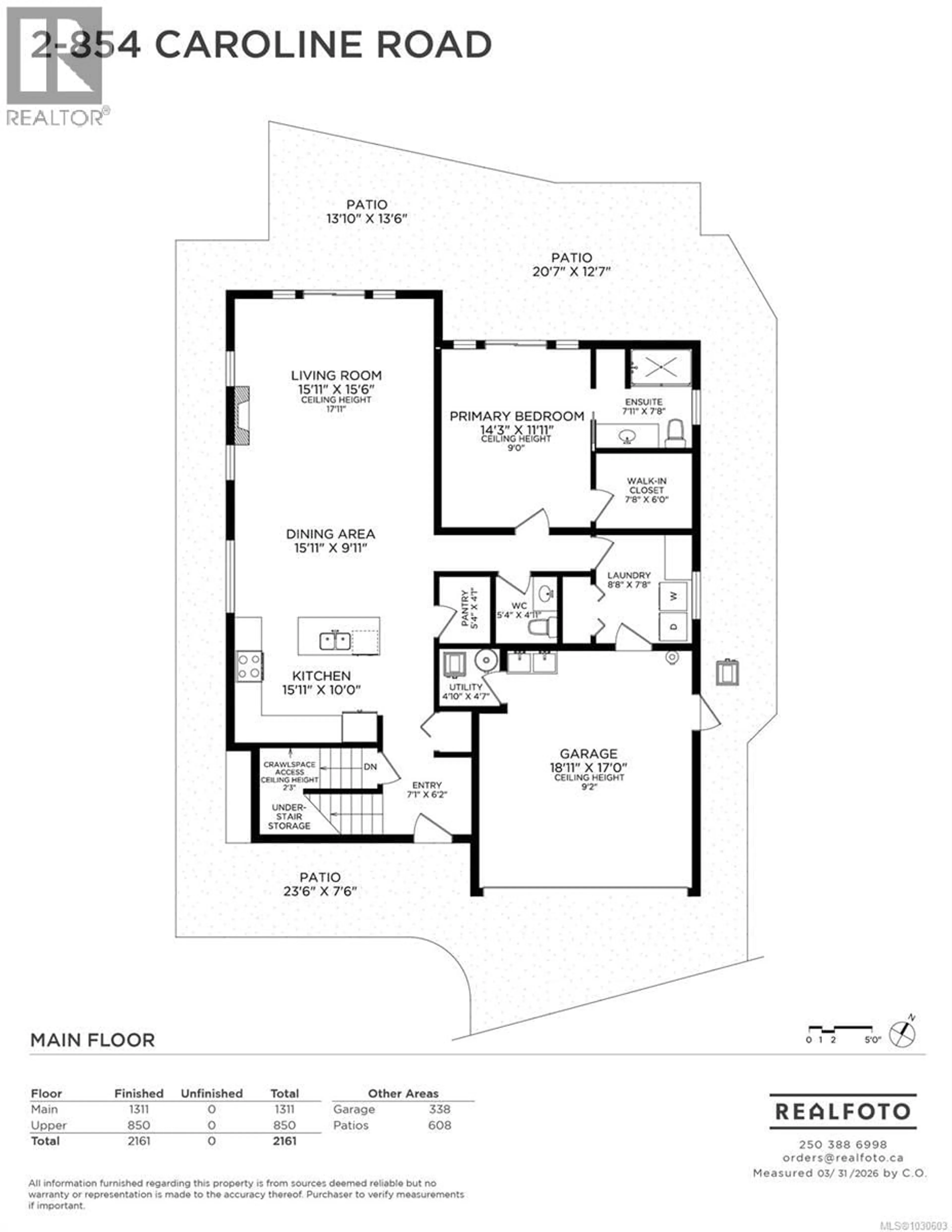 Floor plan for 2 - 854 CAROLINE ROAD, Esquimalt British Columbia V9A4L9