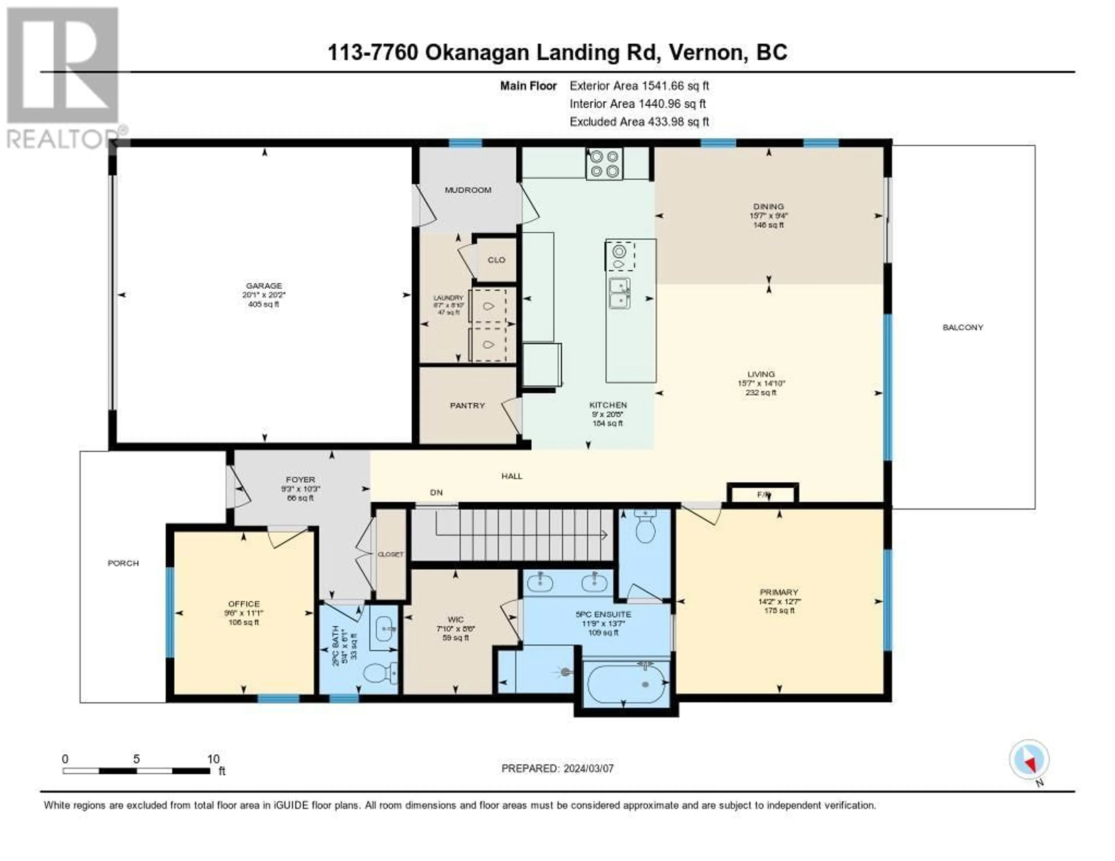 Floor plan for 7760 Okanagan Landing Road Unit# 113, Vernon British Columbia V1H1Z4