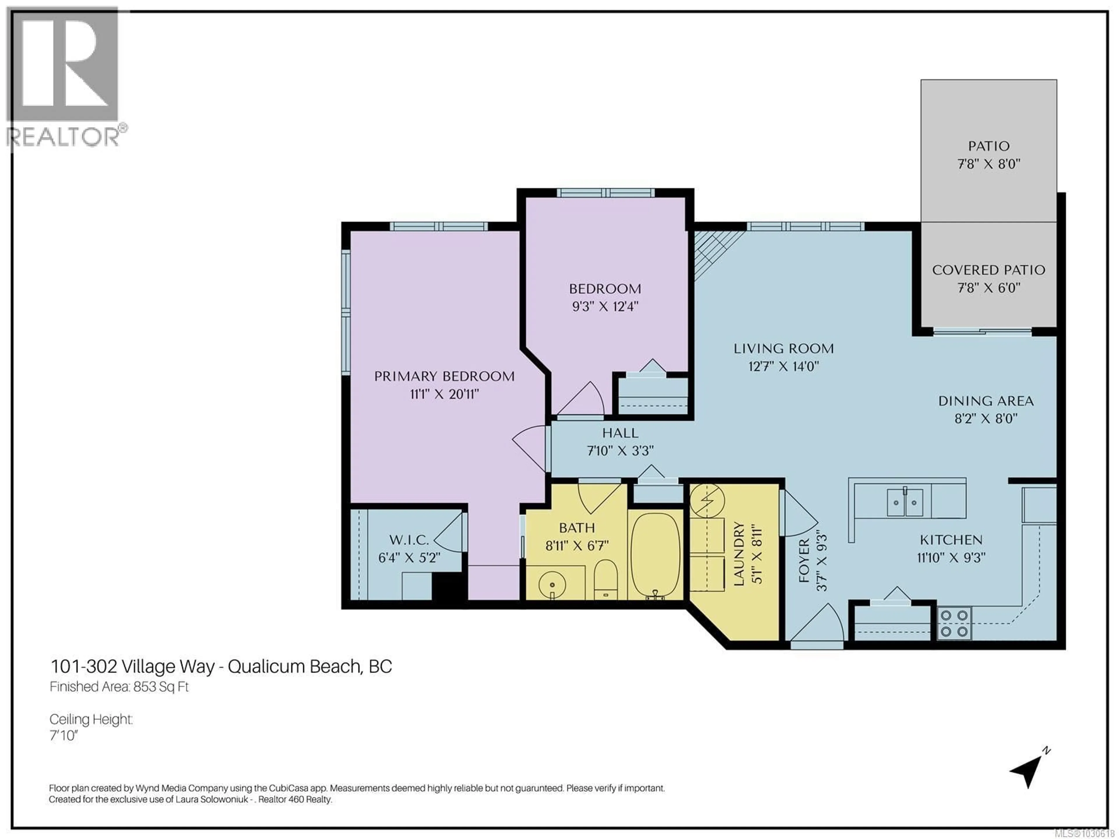 Floor plan for 101 - 302 VILLAGE WAY, Qualicum Beach British Columbia V9K2H8