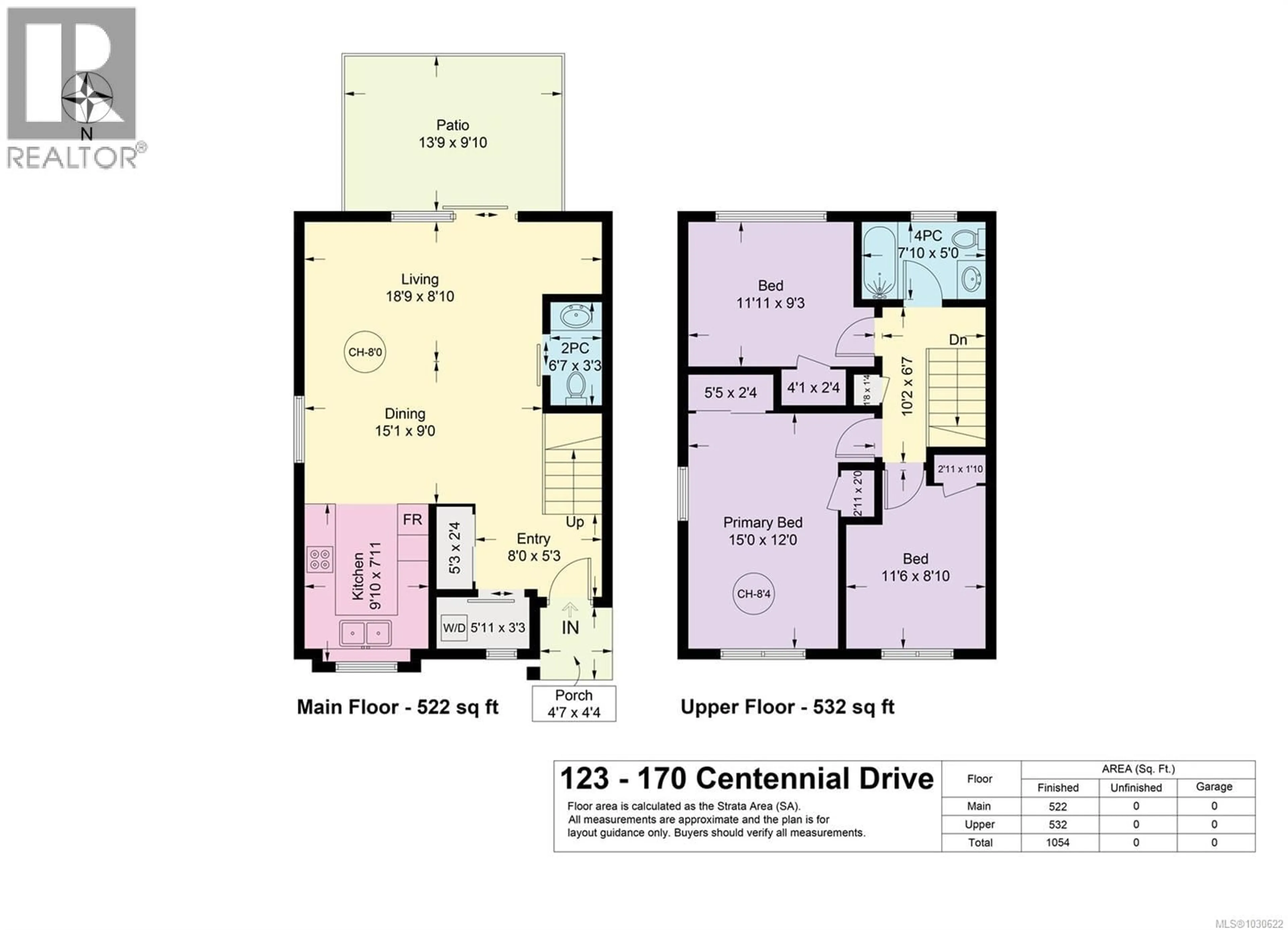 Floor plan for 123 - 170 CENTENNIAL DRIVE, Courtenay British Columbia V9N9V7