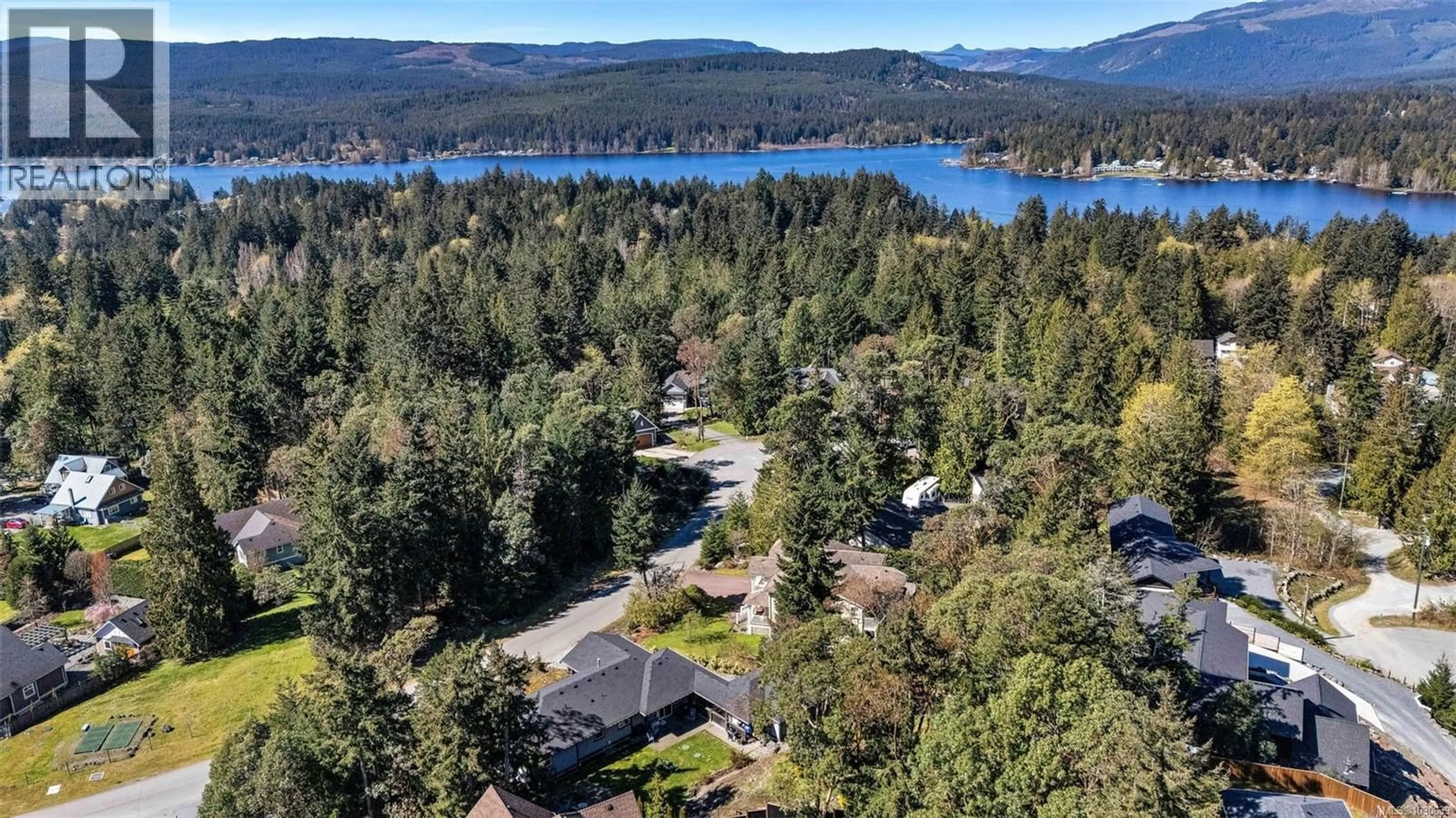 A pic from outside/outdoor area/front of a property/back of a property/a pic from drone, water/lake/river/ocean view for 2618 NATALIE ROAD, Shawnigan Lake British Columbia V0R2W2