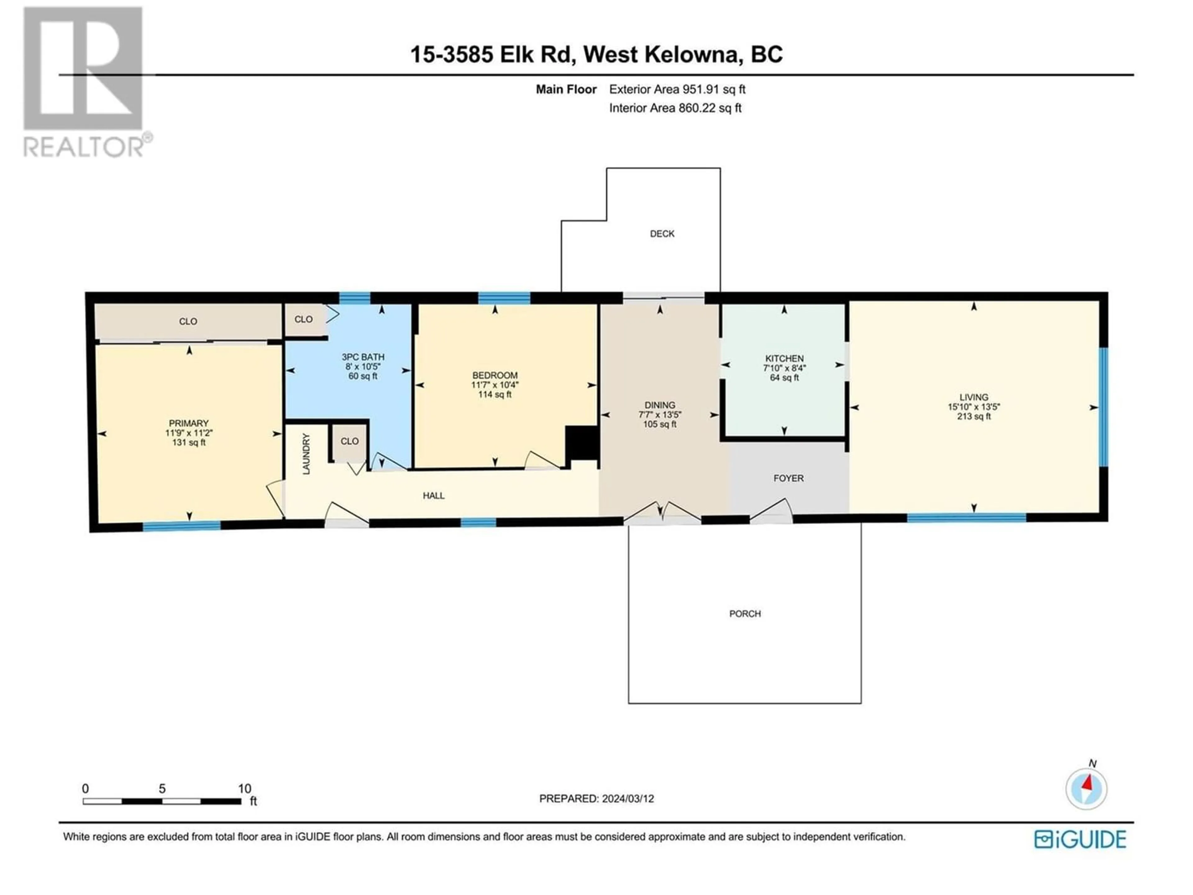 Floor plan for 3585 Elk Road Unit# 15, Westbank British Columbia V4T1R5