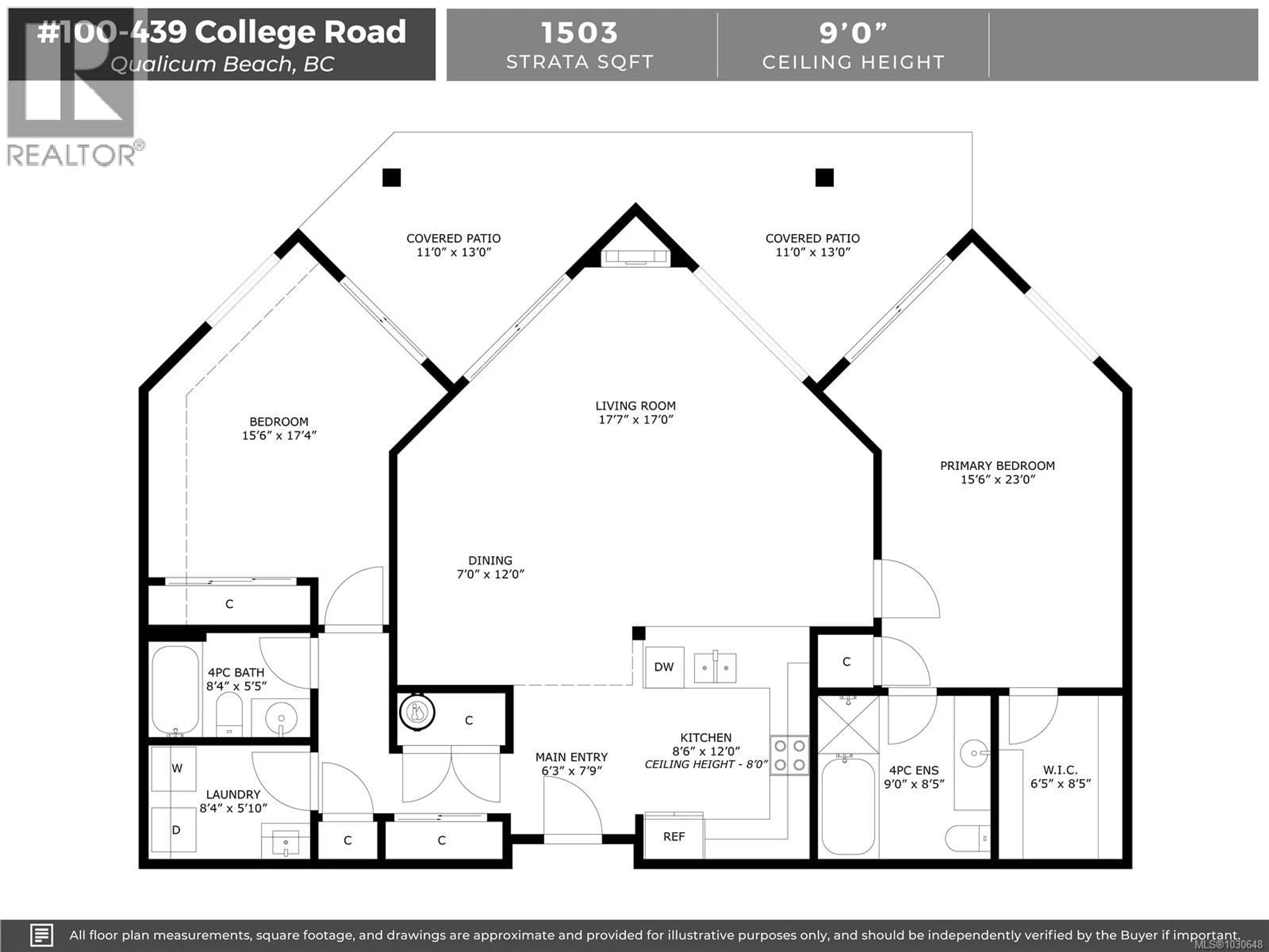 Floor plan for 100 - 439 COLLEGE ROAD, Qualicum Beach British Columbia V9K0B2