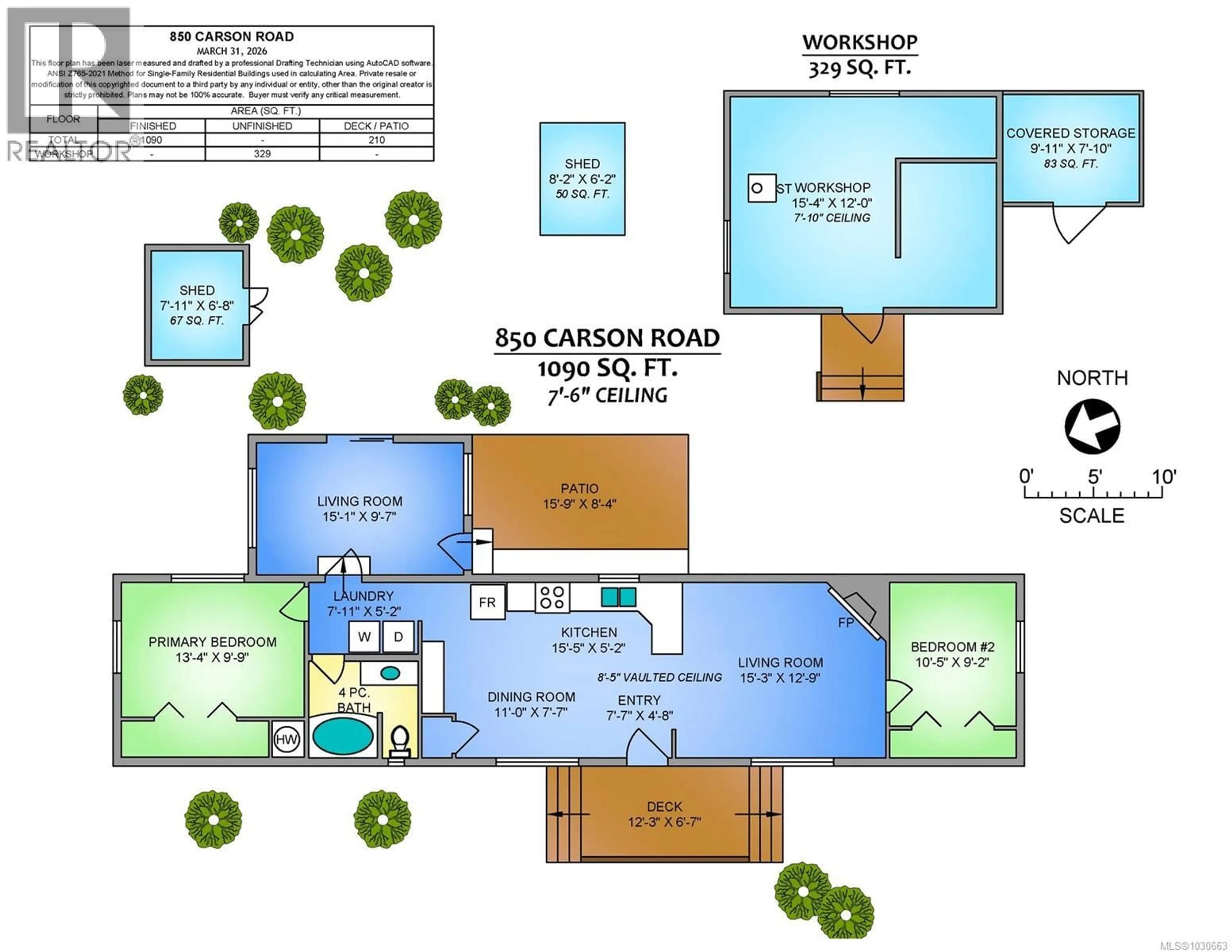Floor plan for 850 CARSON ROAD, Qualicum Beach British Columbia V9K1X8
