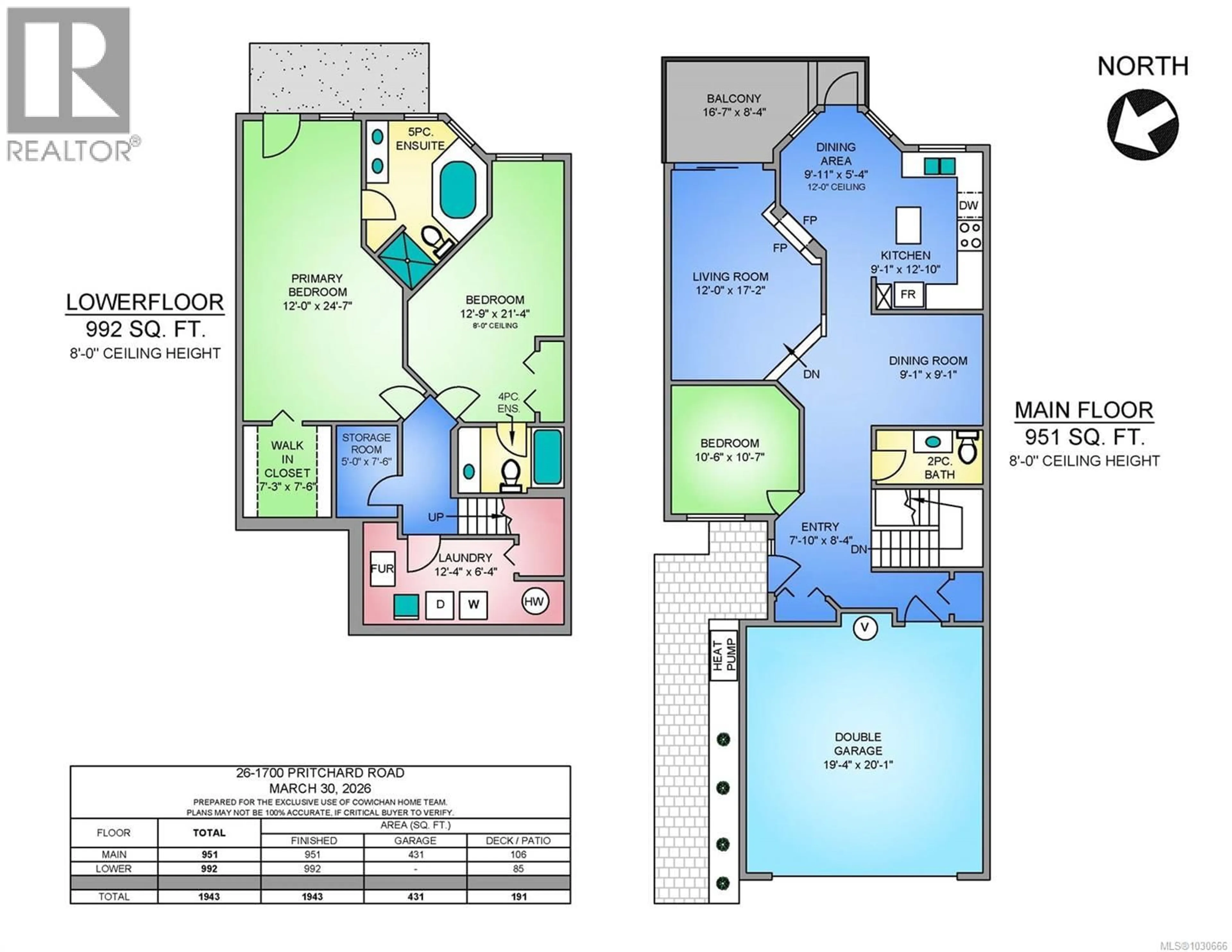 Floor plan for 26 - 1700 PRITCHARD ROAD, Cowichan Bay British Columbia V0R1N1