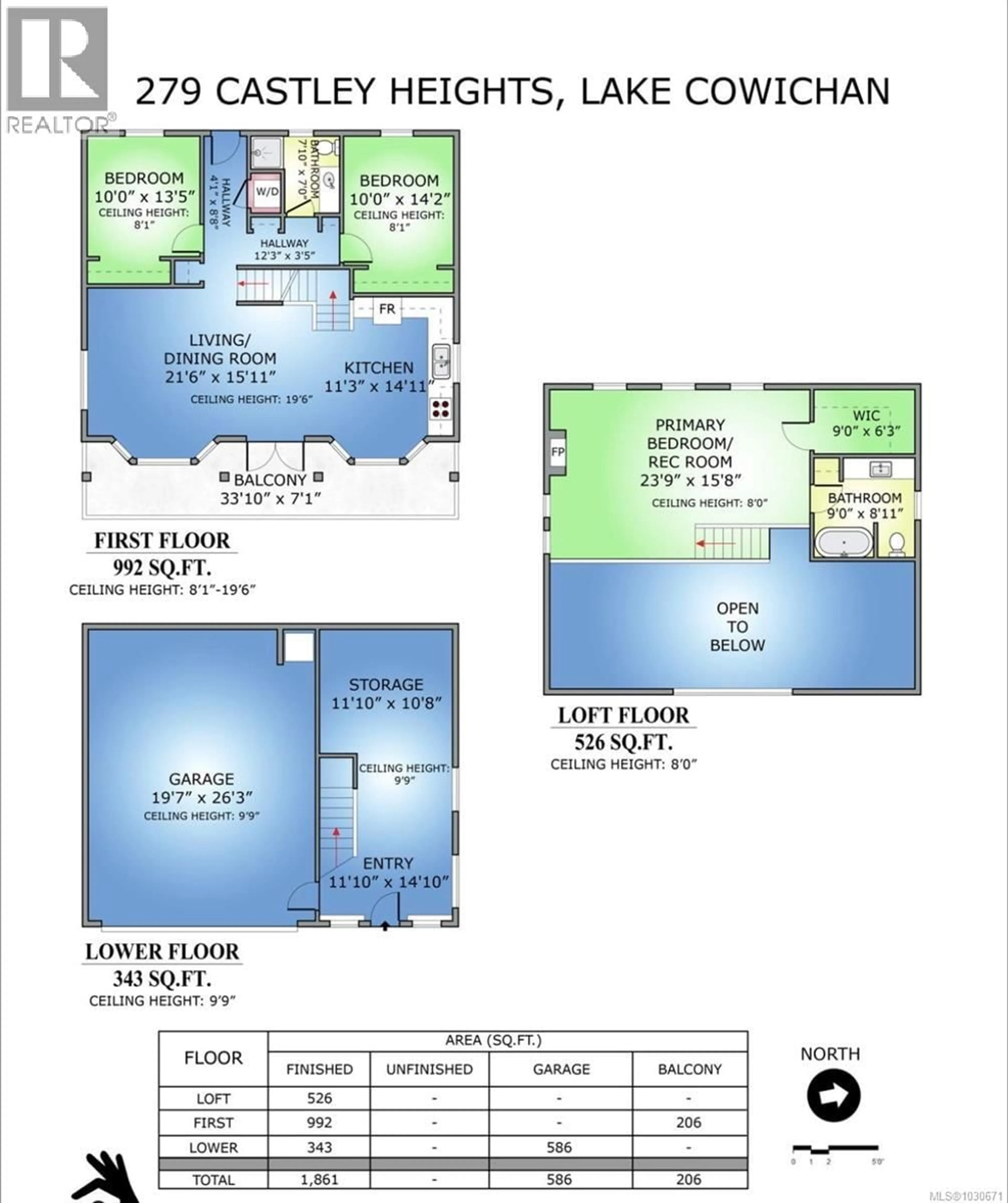 Floor plan for 279 CASTLEY HEIGHTS, Lake Cowichan British Columbia V0R2G0