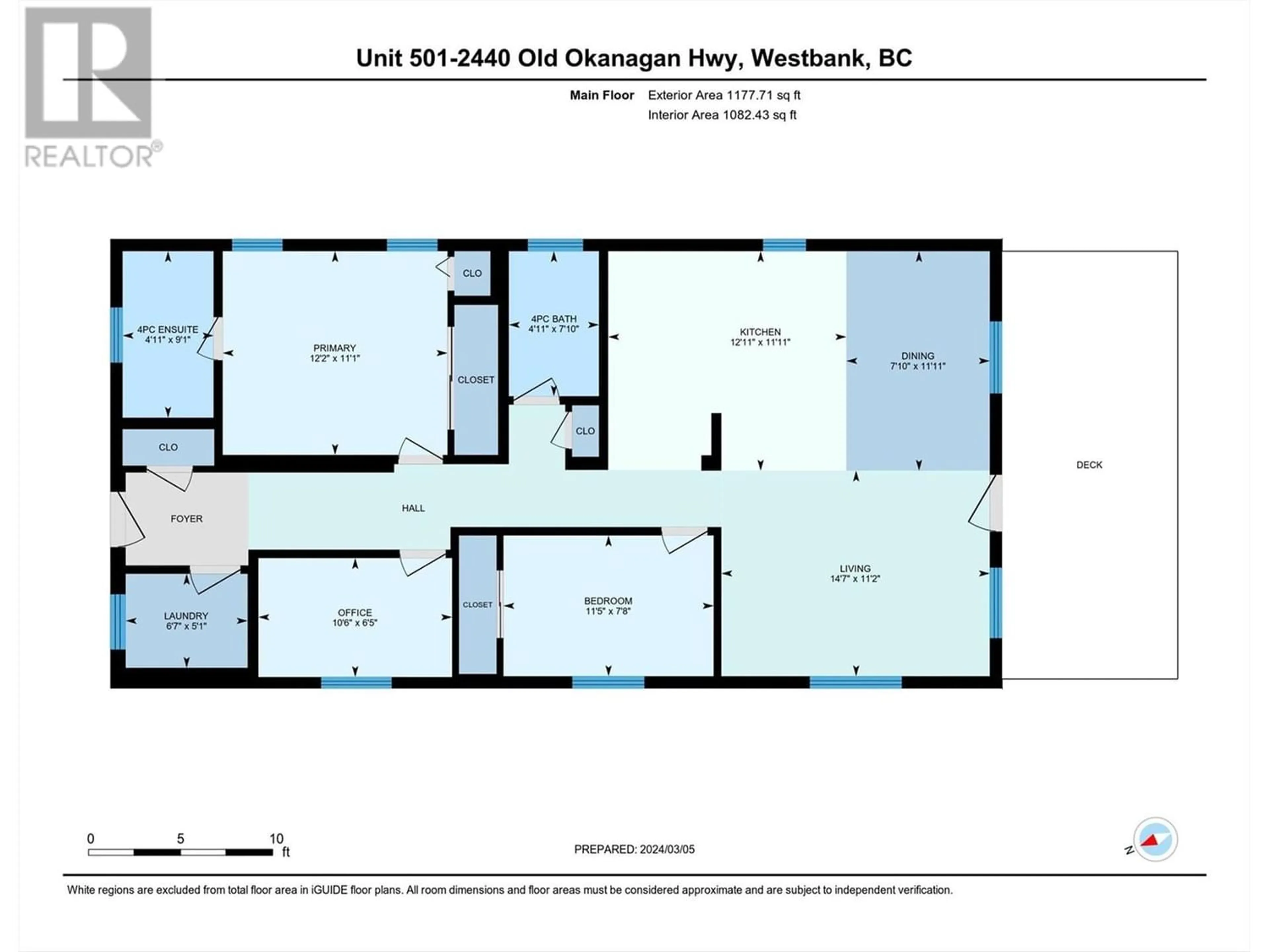 Floor plan for 2440 Old Okanagan Highway Unit# 501, West Kelowna British Columbia V4T3A3