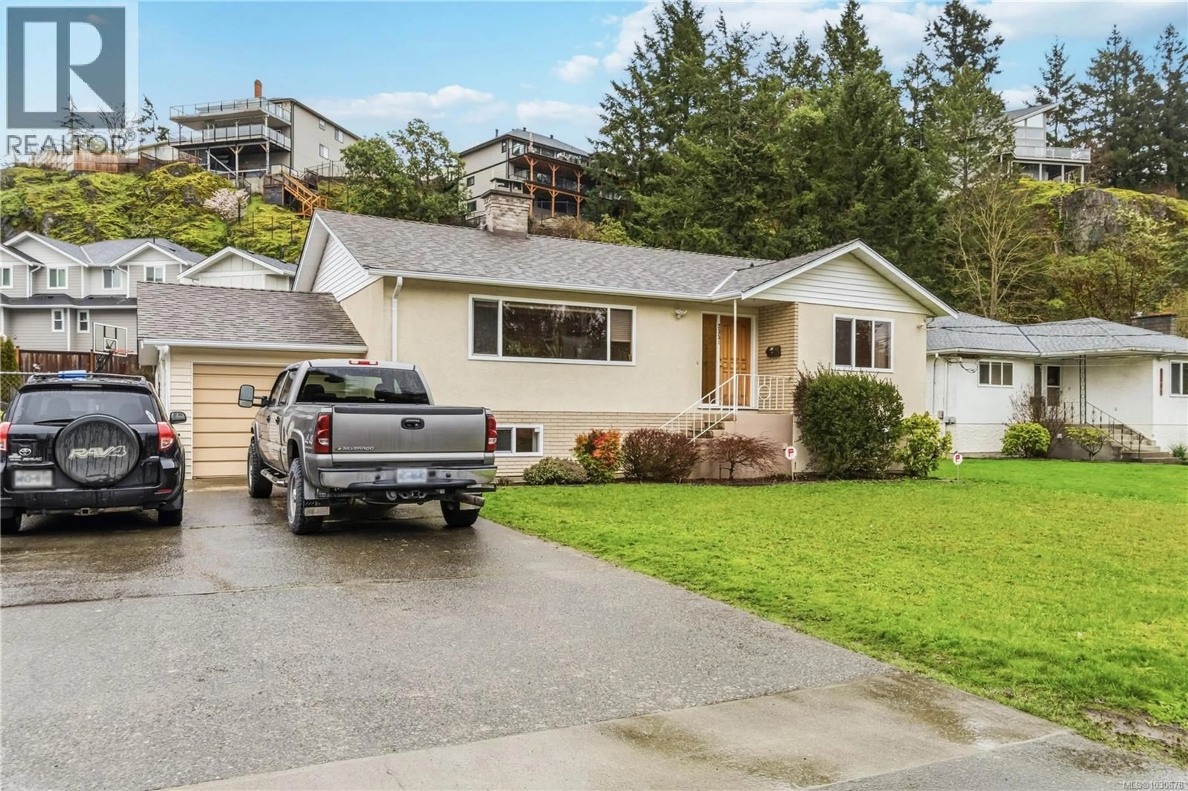 Home with vinyl exterior material, street for 2351 BELLAMY ROAD, Langford British Columbia V9B3M8