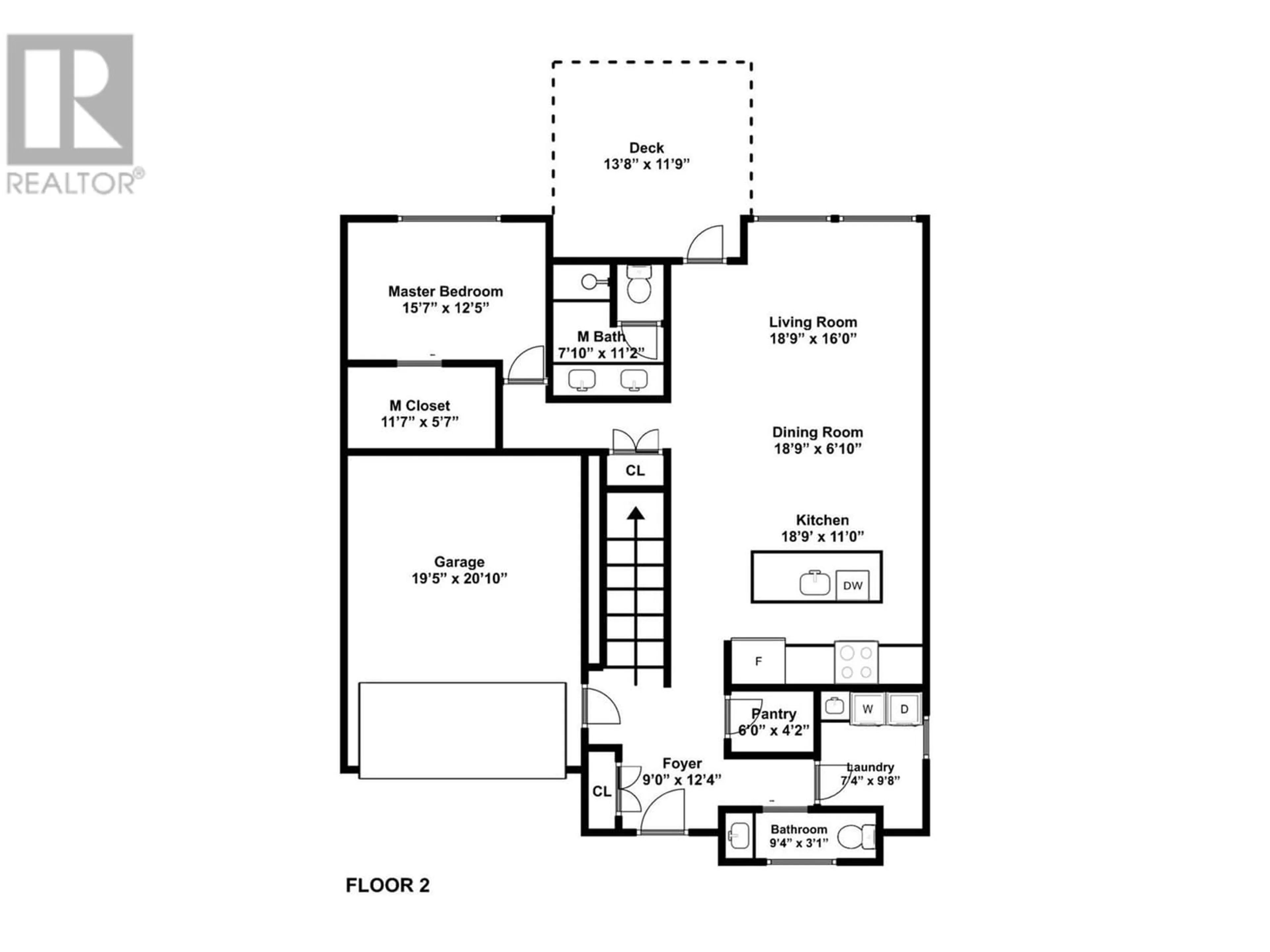 Floor plan for 777 Denali Drive Unit# 2, Kelowna British Columbia V1V2T4