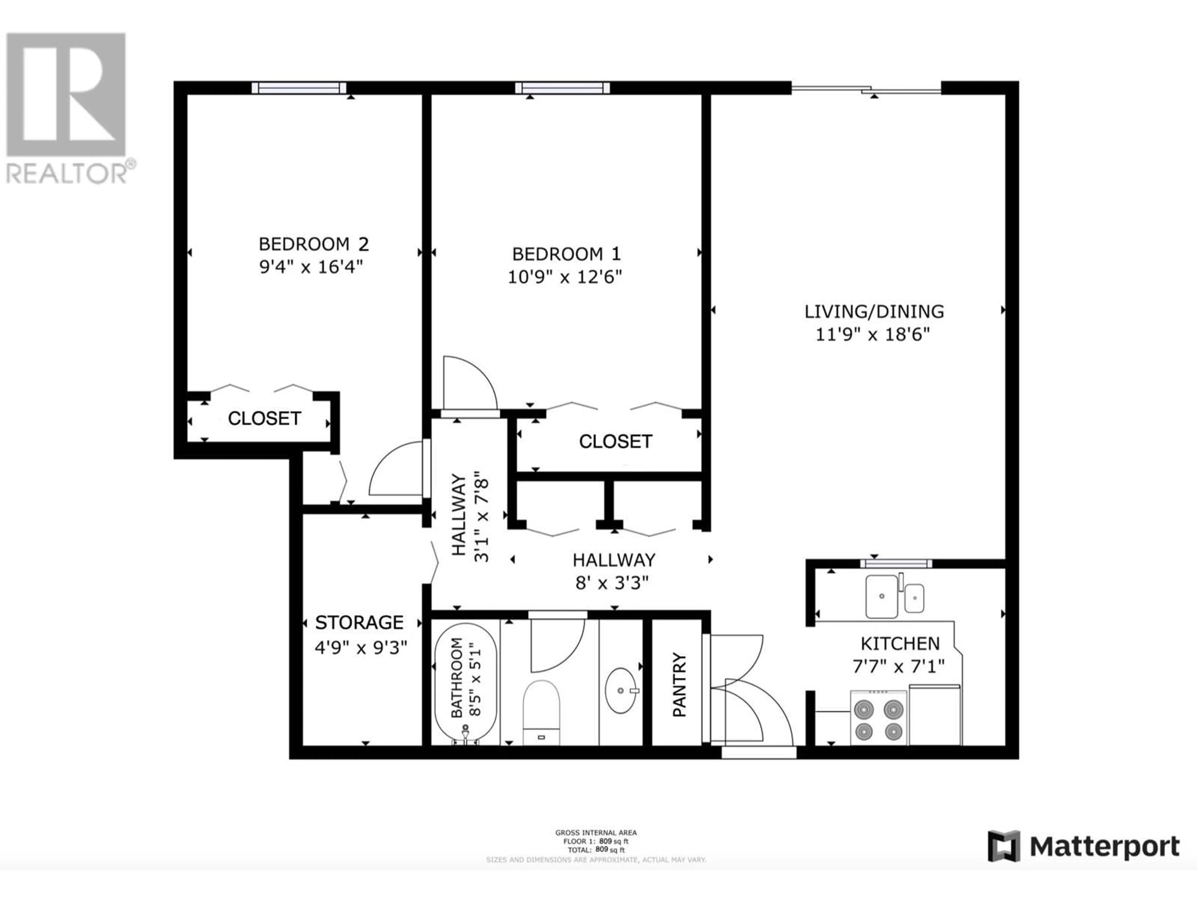 Floor plan for 11 JONAGOLD Place Unit# 203, Osoyoos British Columbia V0H1V7