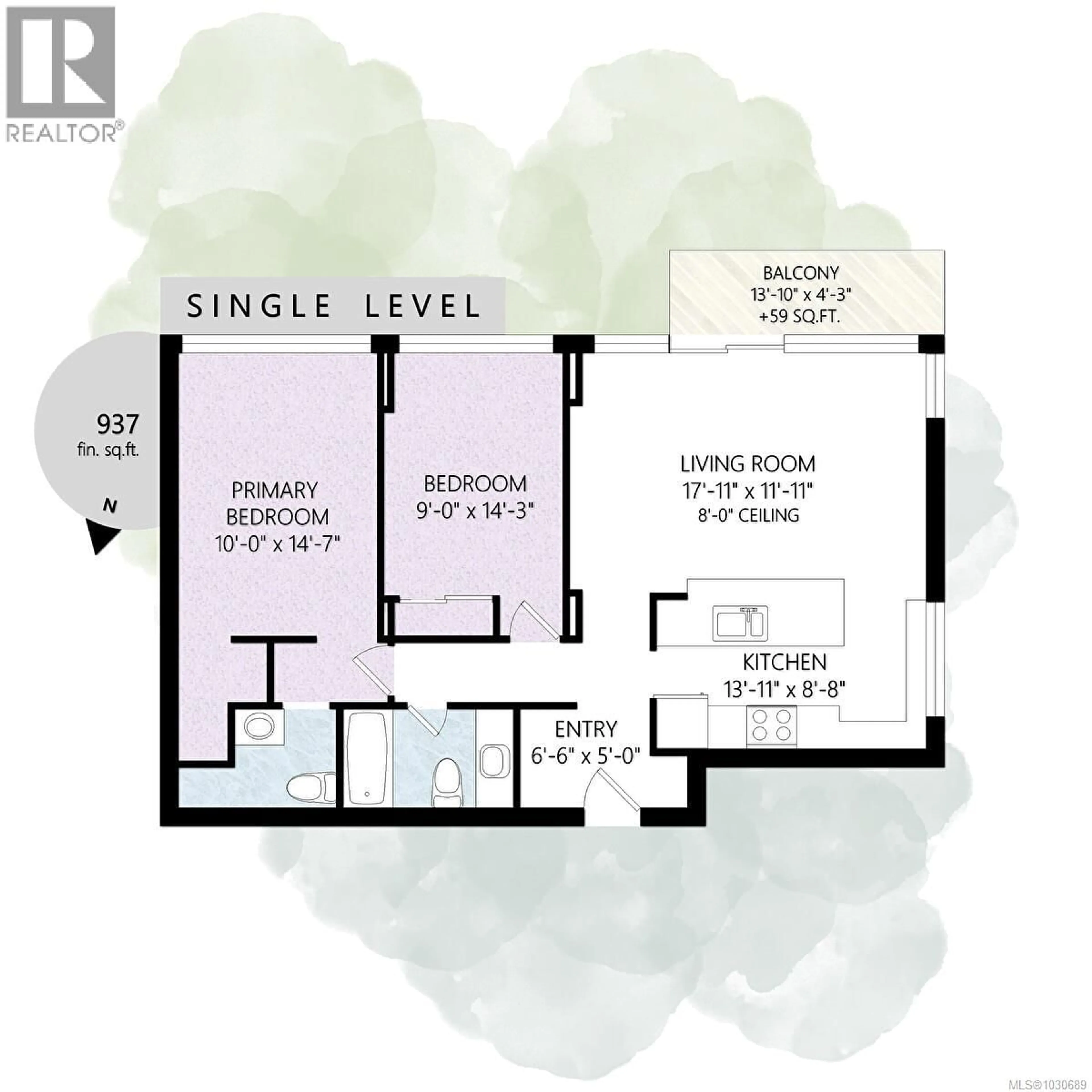 Floor plan for 2210 - 647 MICHIGAN STREET, Victoria British Columbia V8V1S9