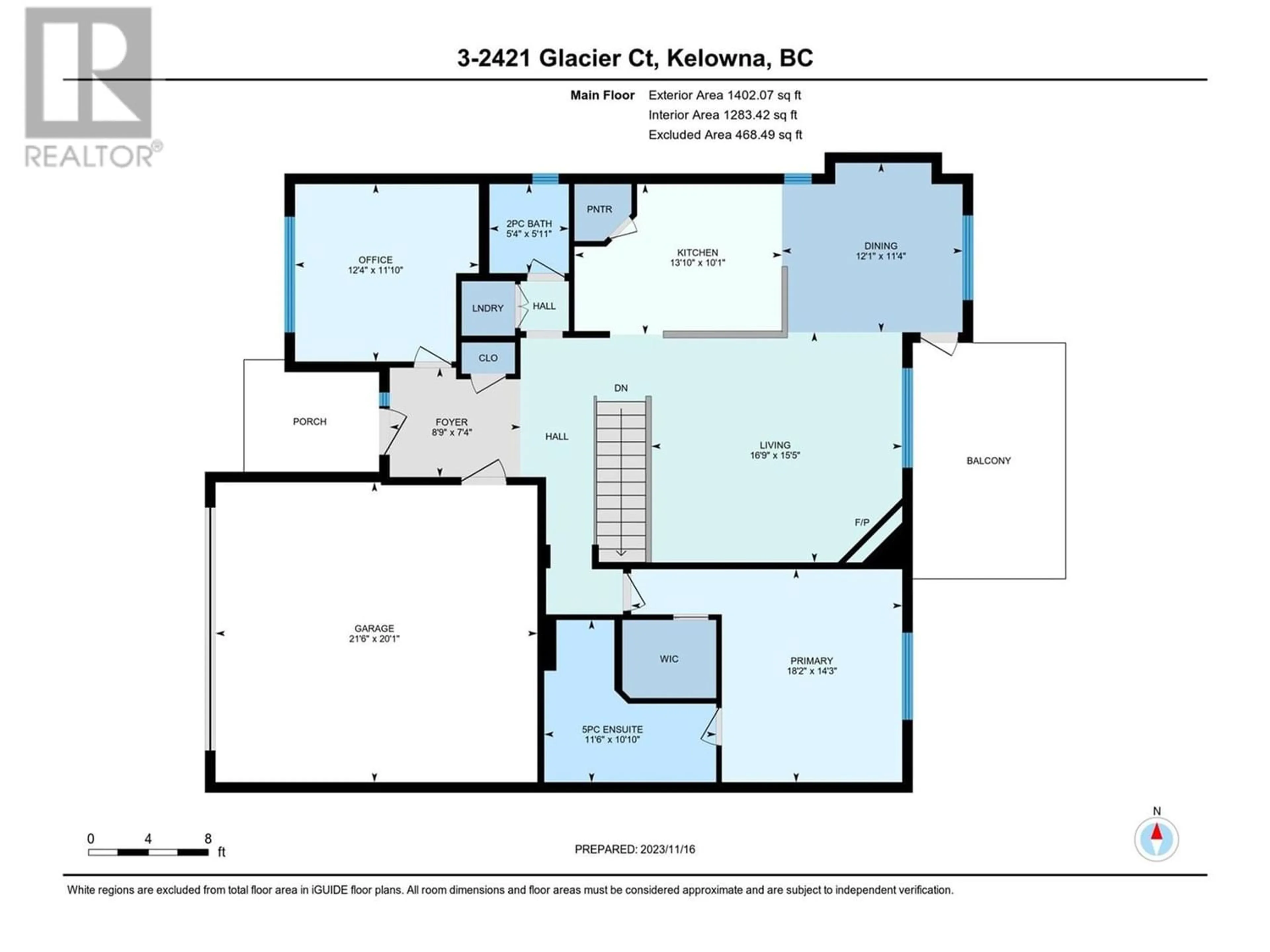 Floor plan for 2421 Glacier Court Unit# 3 Lot# 3, Kelowna British Columbia V1V3A6