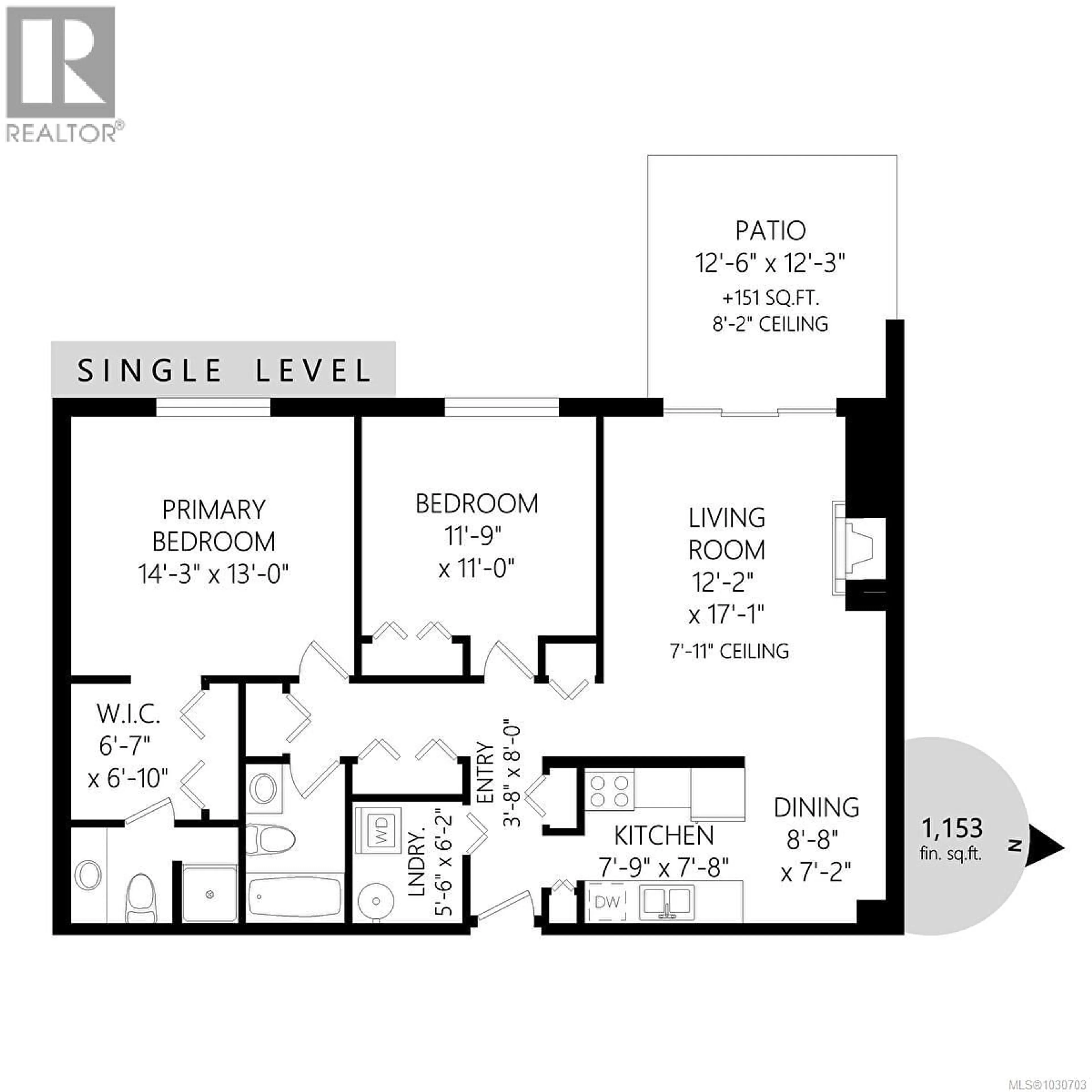 Floor plan for 106 - 1619 MORRISON STREET, Victoria British Columbia V8R6R8