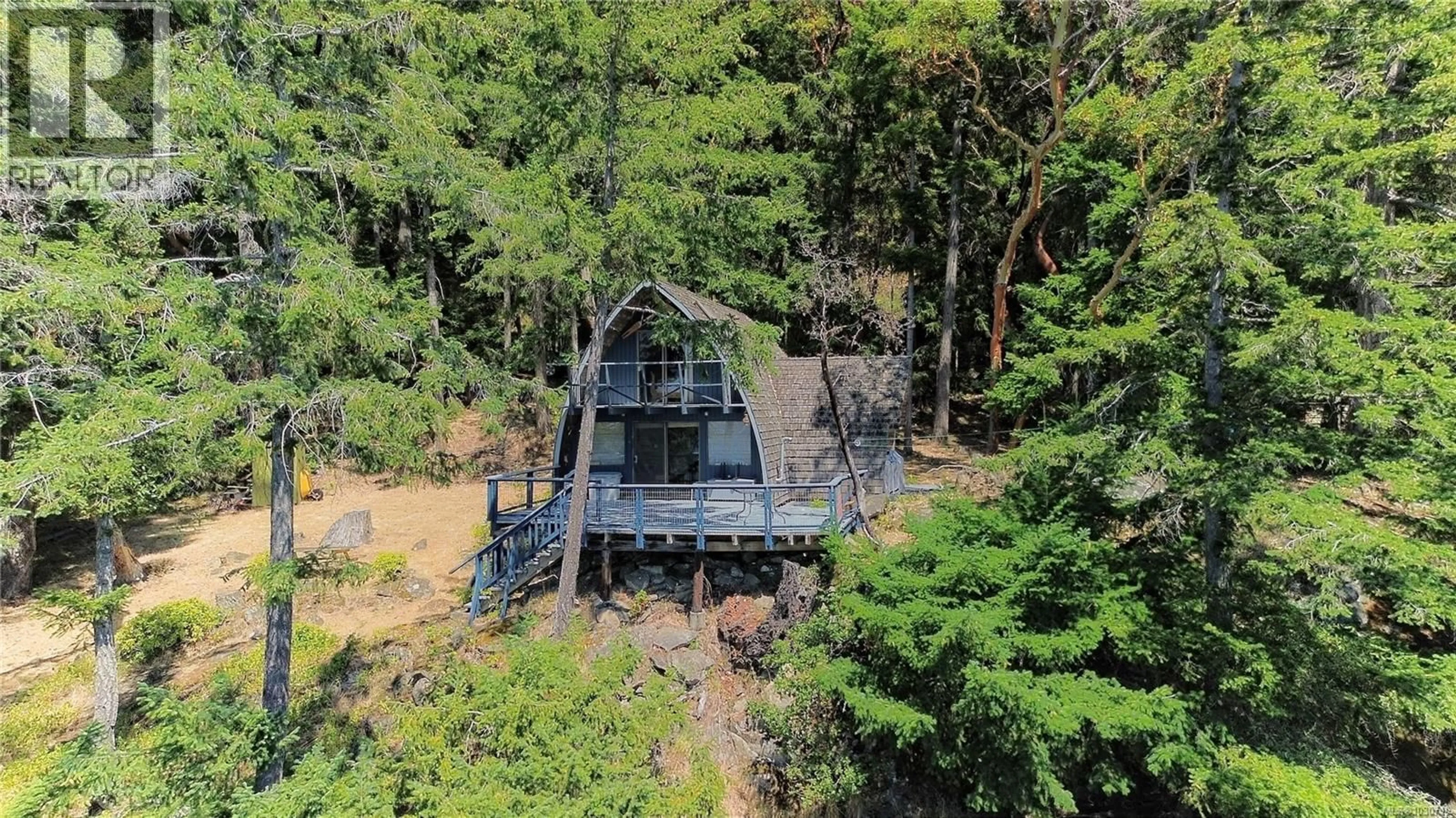 A pic from outside/outdoor area/front of a property/back of a property/a pic from drone, forest/trees view for 155 MOUNTAIN PARK DRIVE, Salt Spring British Columbia V8K1G3